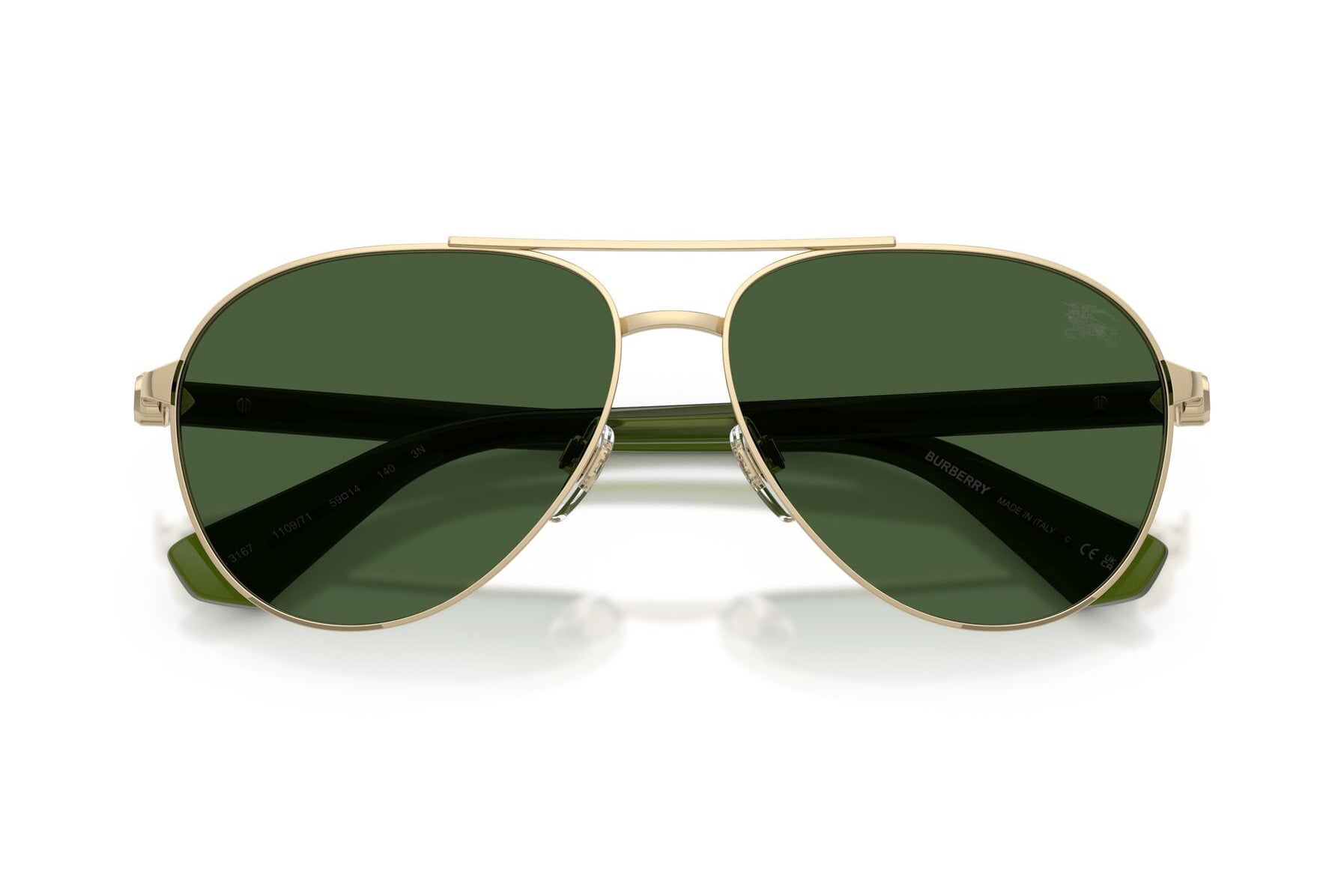BURBERRY 0BE3167 110971 Sunglass — Light Gold frame — view 4