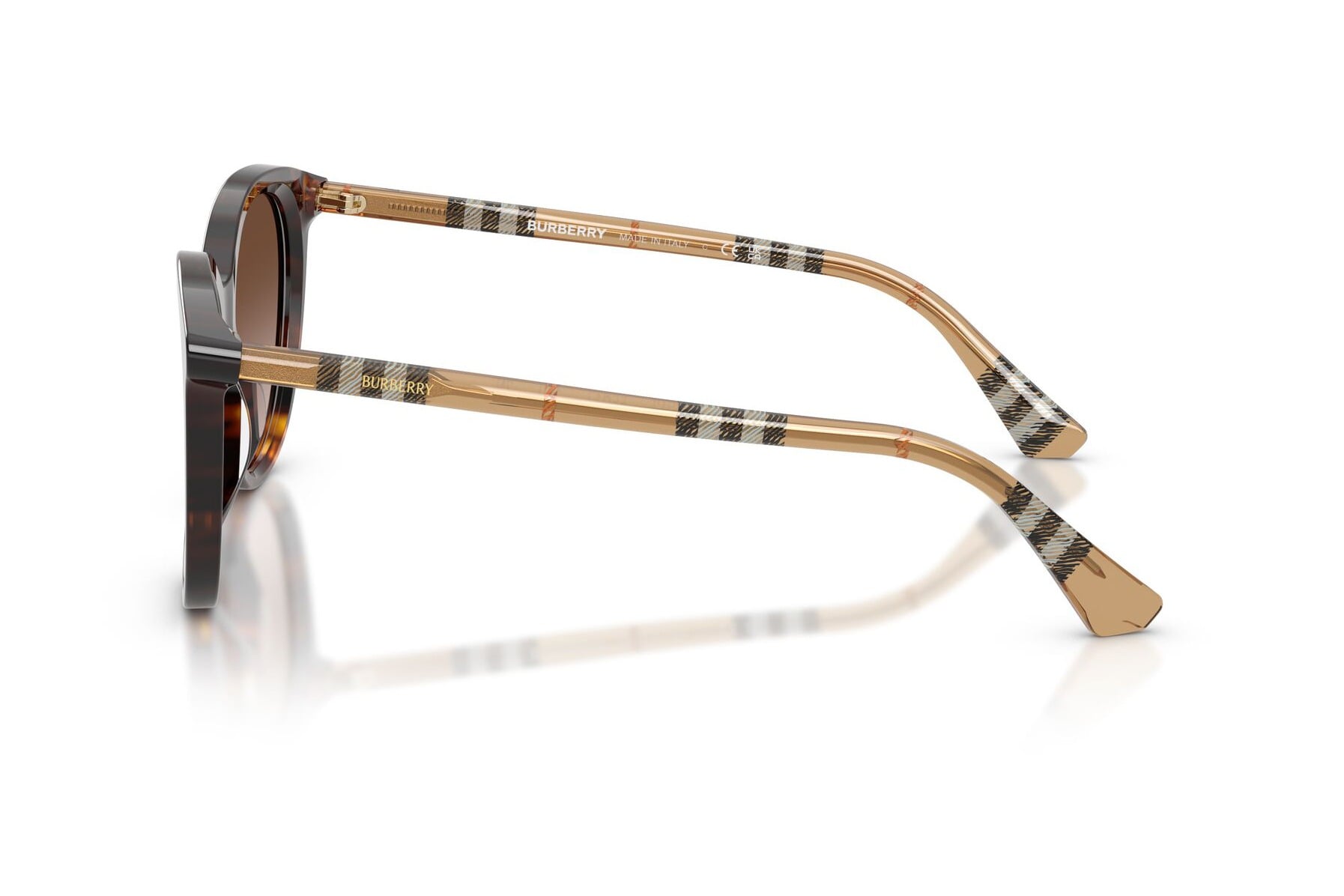 BURBERRY 0BE4455 421613 Sunglass — Havana frame — view 3