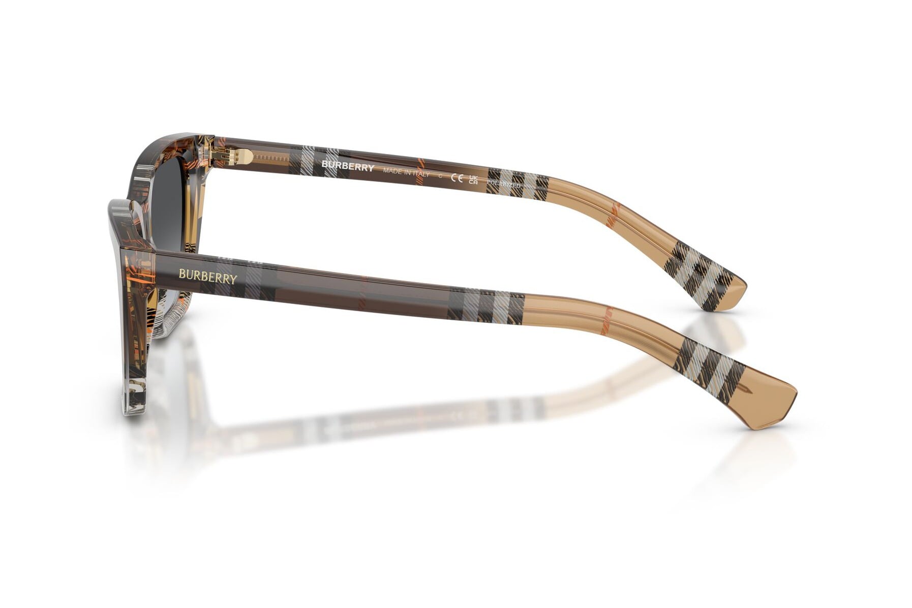 BURBERRY 0BE4468 4202T3 Sunglass — Light Brown frame — view 3
