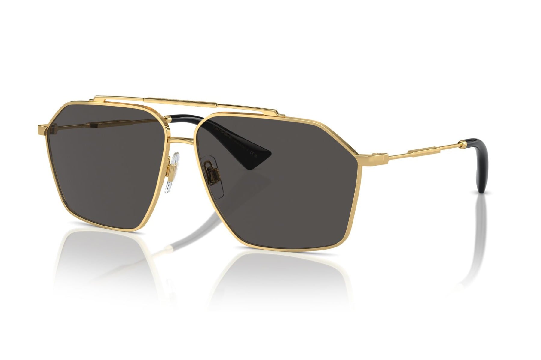 DOLCE & GABBANA 0DG2303 02/87 Sunglass — Gold frame — view 2