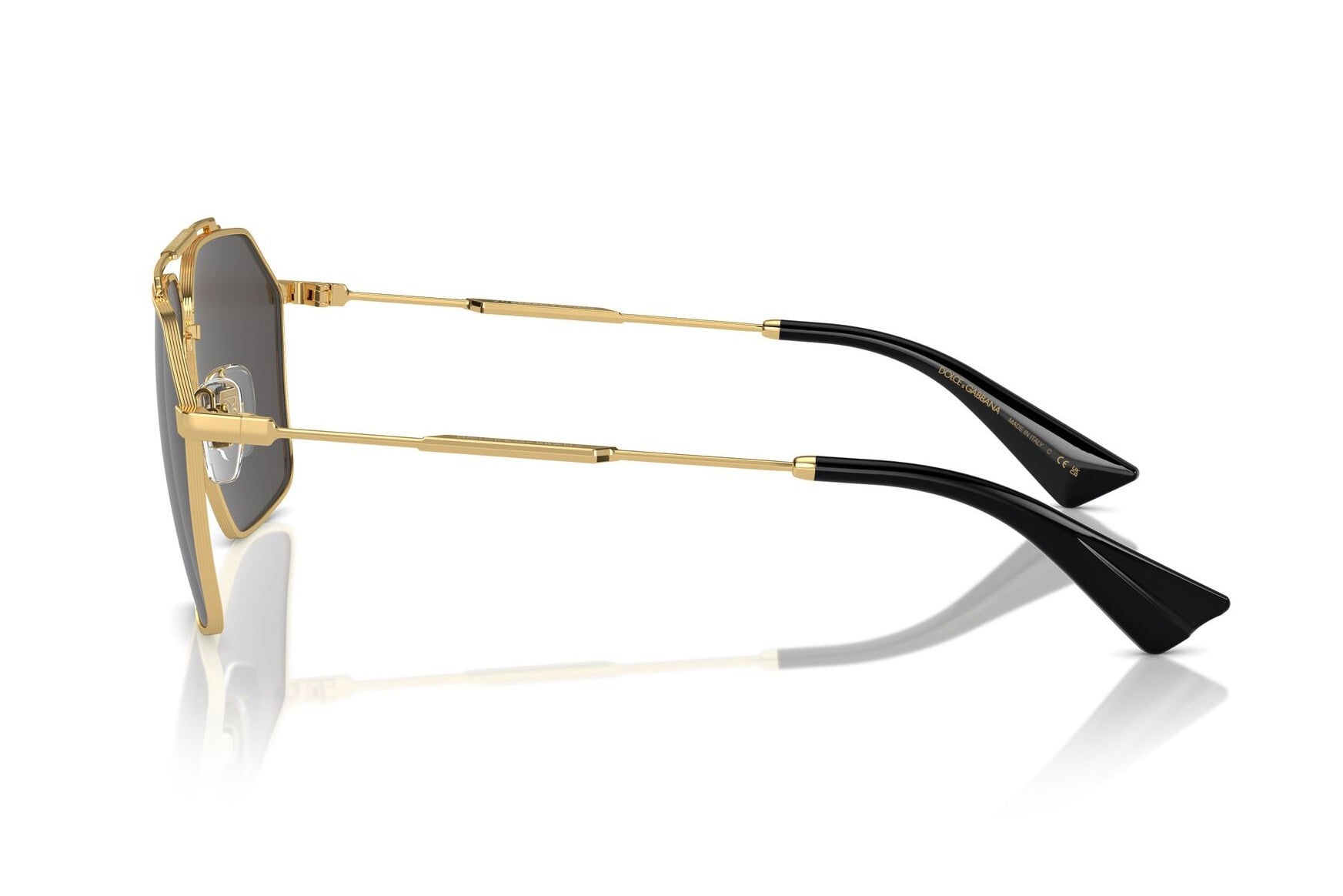 DOLCE & GABBANA 0DG2303 02/87 Sunglass — Gold frame — view 3