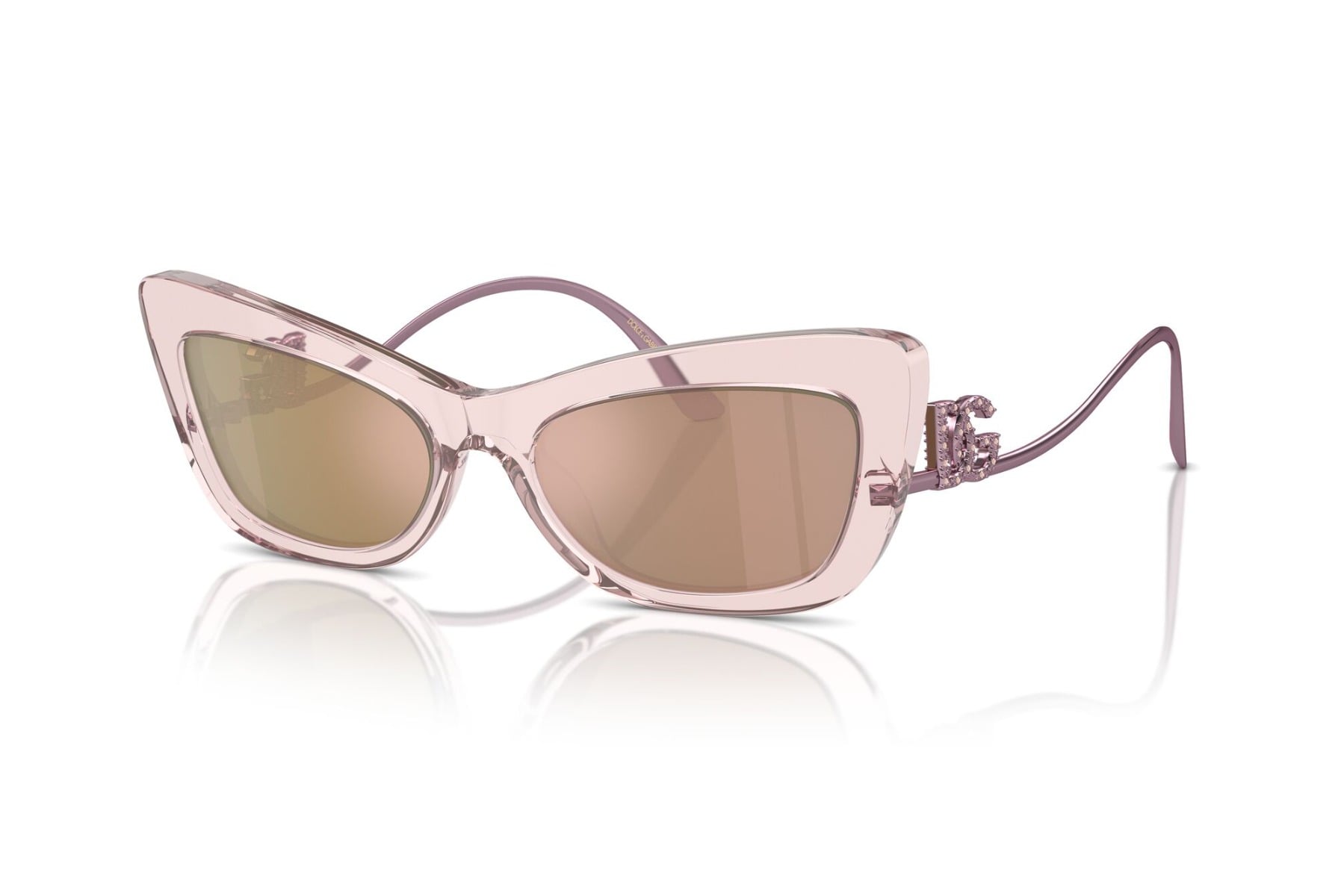 DOLCE & GABBANA 0DG4467B 31486X Sunglass — Transparent Pink frame — view 3