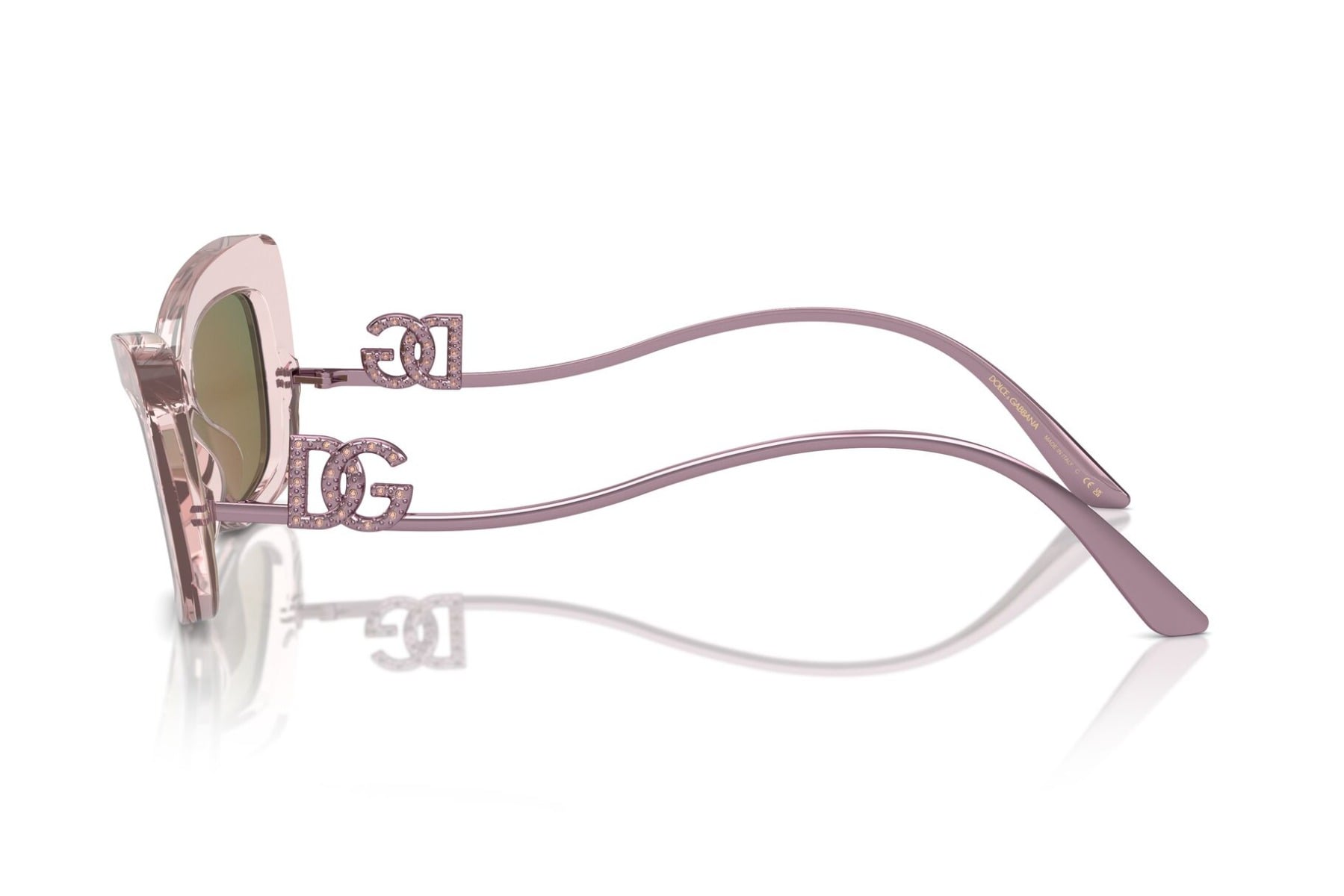DOLCE & GABBANA 0DG4467B 31486X Sunglass — Transparent Pink frame — view 2