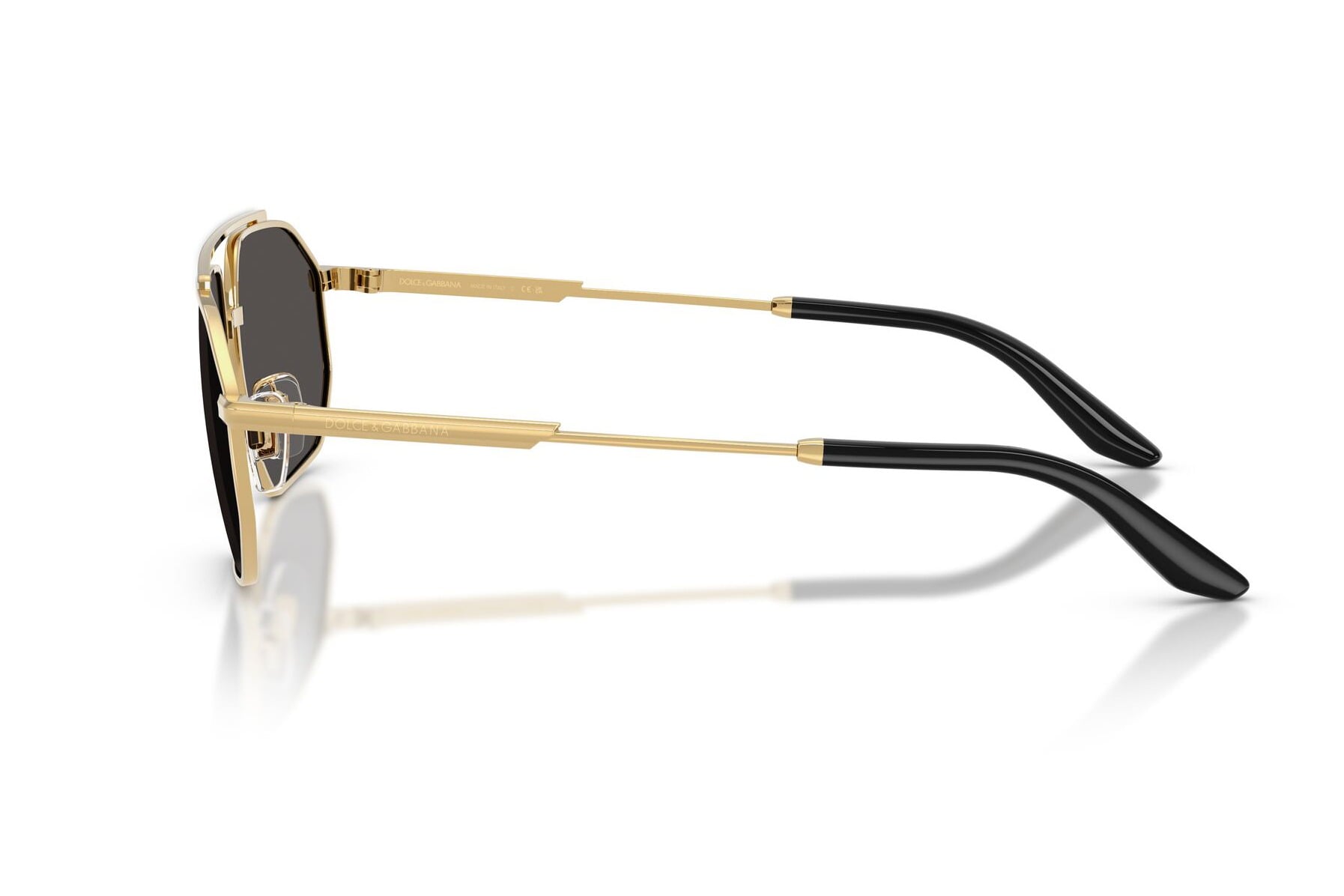 DOLCE & GABBANA 0DG2328 131387 Sunglass — Gold frame — view 3
