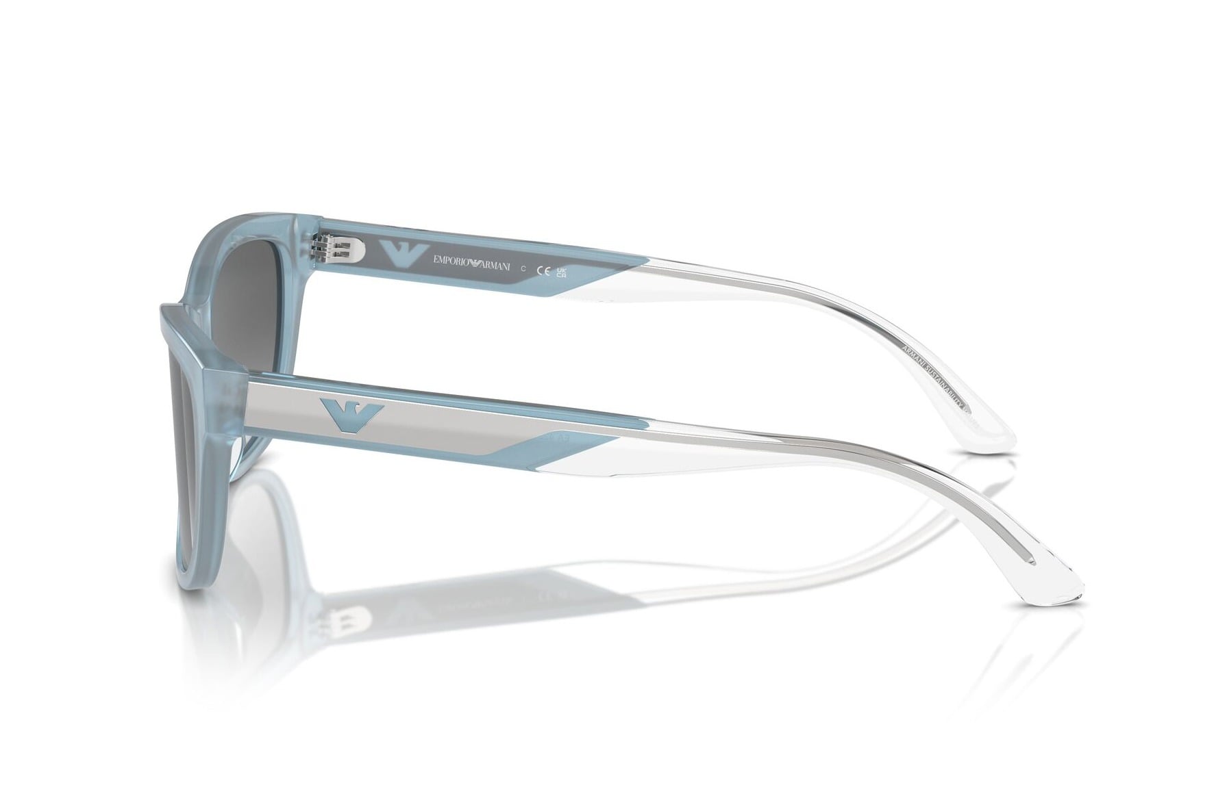 EMPORIO ARMANI 0EA4227U 609611 Sunglass — Blue frame — view 3