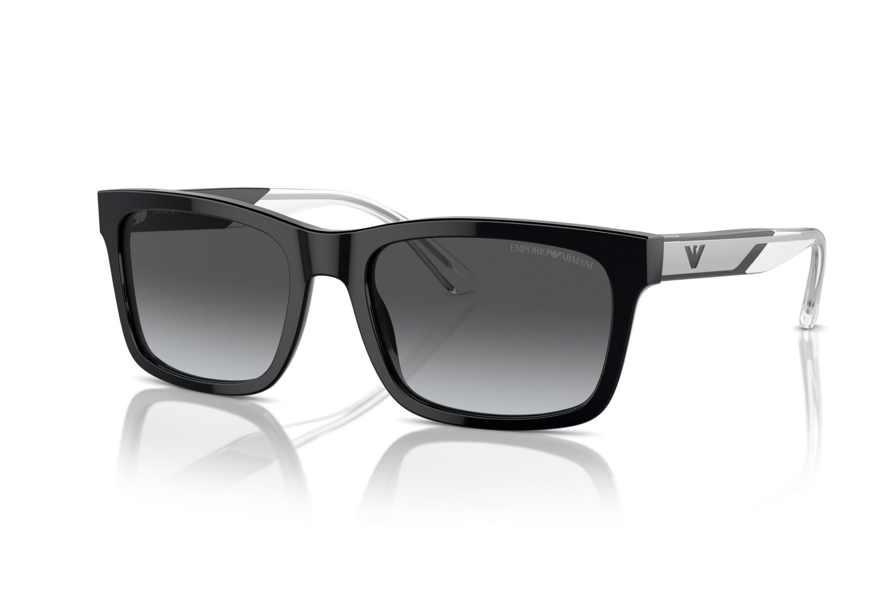 Emporio Armani 0EA4224 Sunglass Black Male Full Shell Sunglass — Black frame — view 1