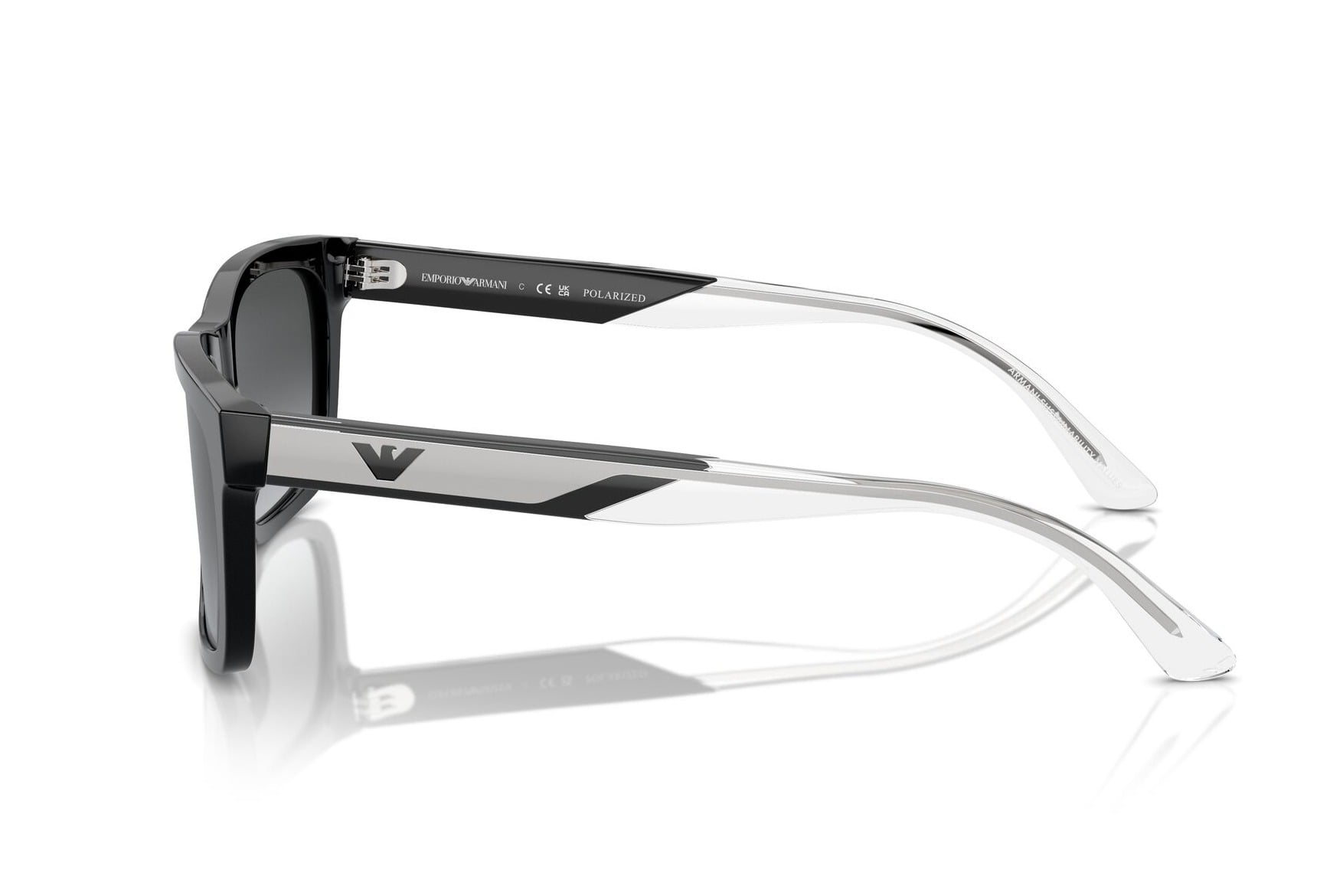 Emporio Armani 0EA4224 Sunglass Black Male Full Shell Sunglass — Black frame — view 3