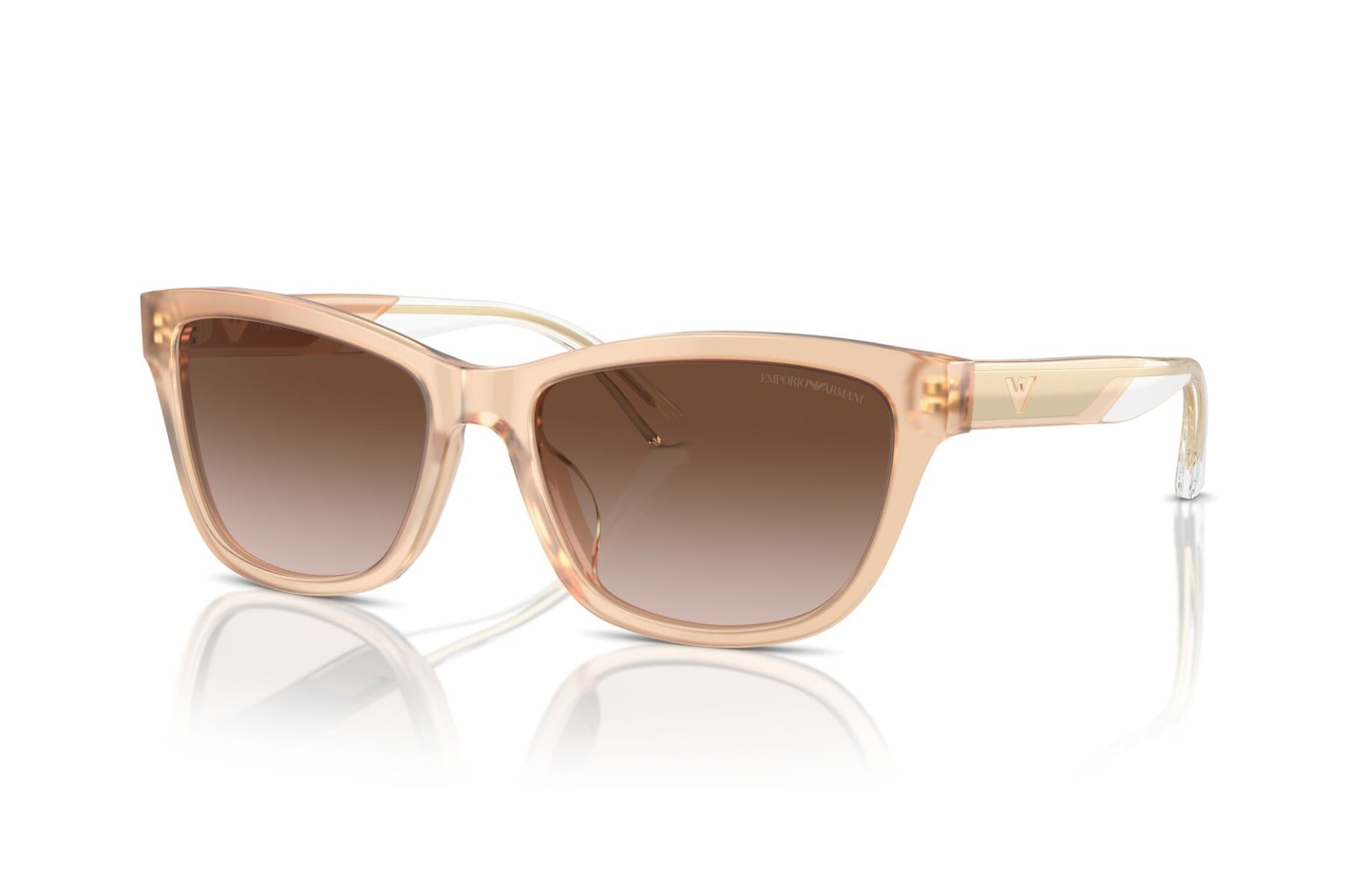 EMPORIO ARMANI 0EA4227U 609813 Sunglass — Transparent Pink frame — view 2