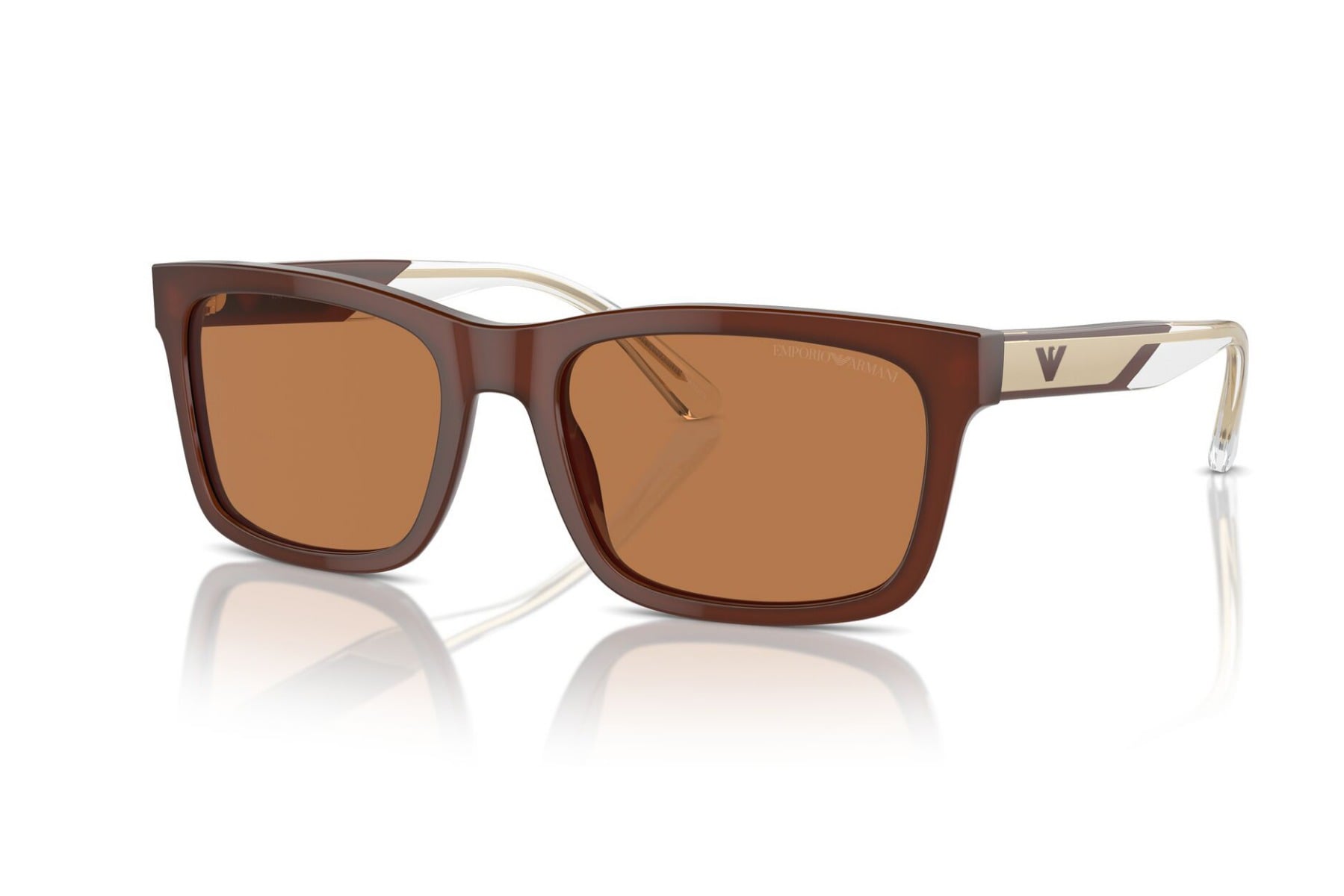 EMPORIO ARMANI 0EA4224 609573 Sunglass — Brown frame — view 1