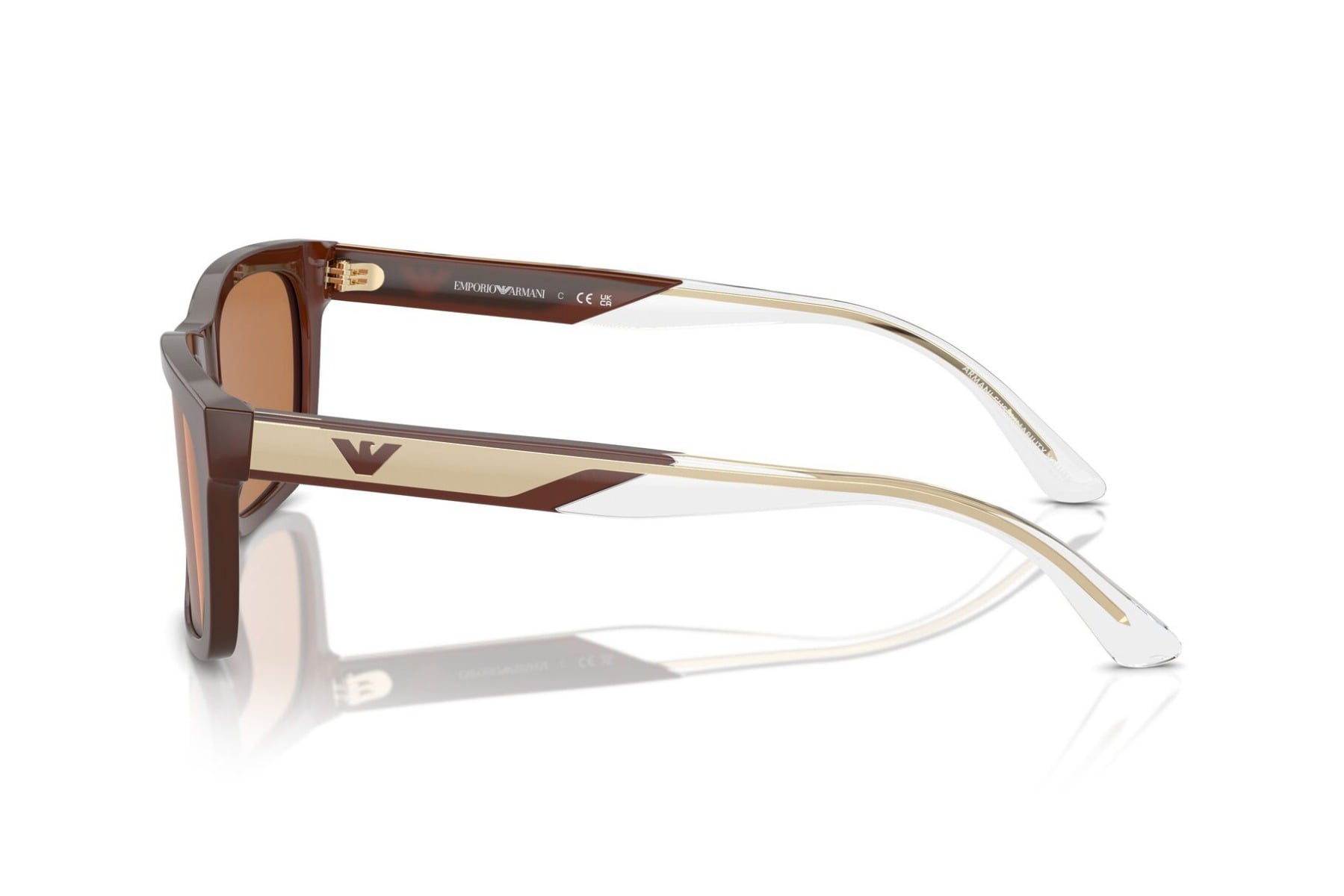 EMPORIO ARMANI 0EA4224 609573 Sunglass — Brown frame — view 3