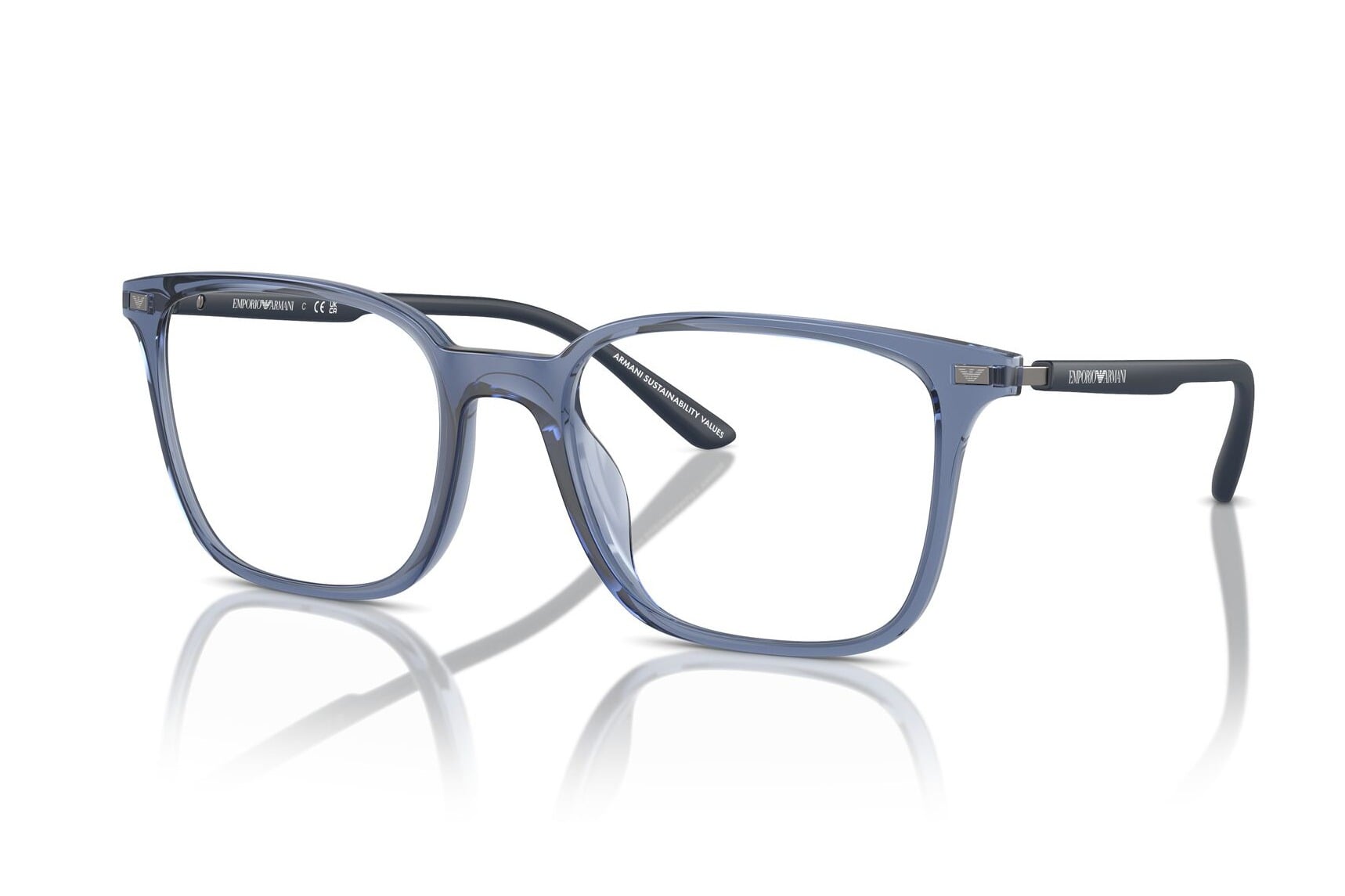 EMPORIO ARMANI 0EA3242U 6108 Frame — Transparent Blue frame — view 1