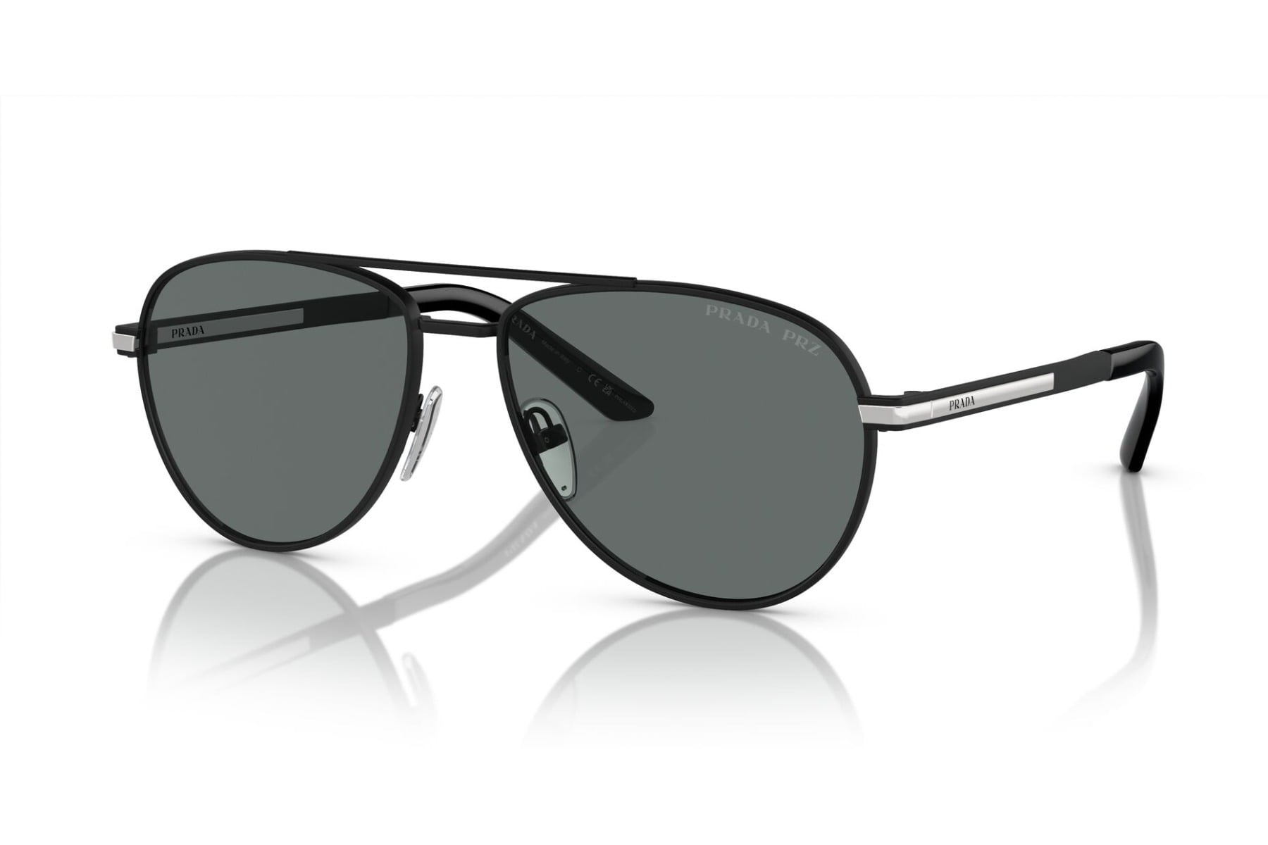 PRADA 0PRA54S 1BO5Z1 Sunglass — Matt Black frame — view 3