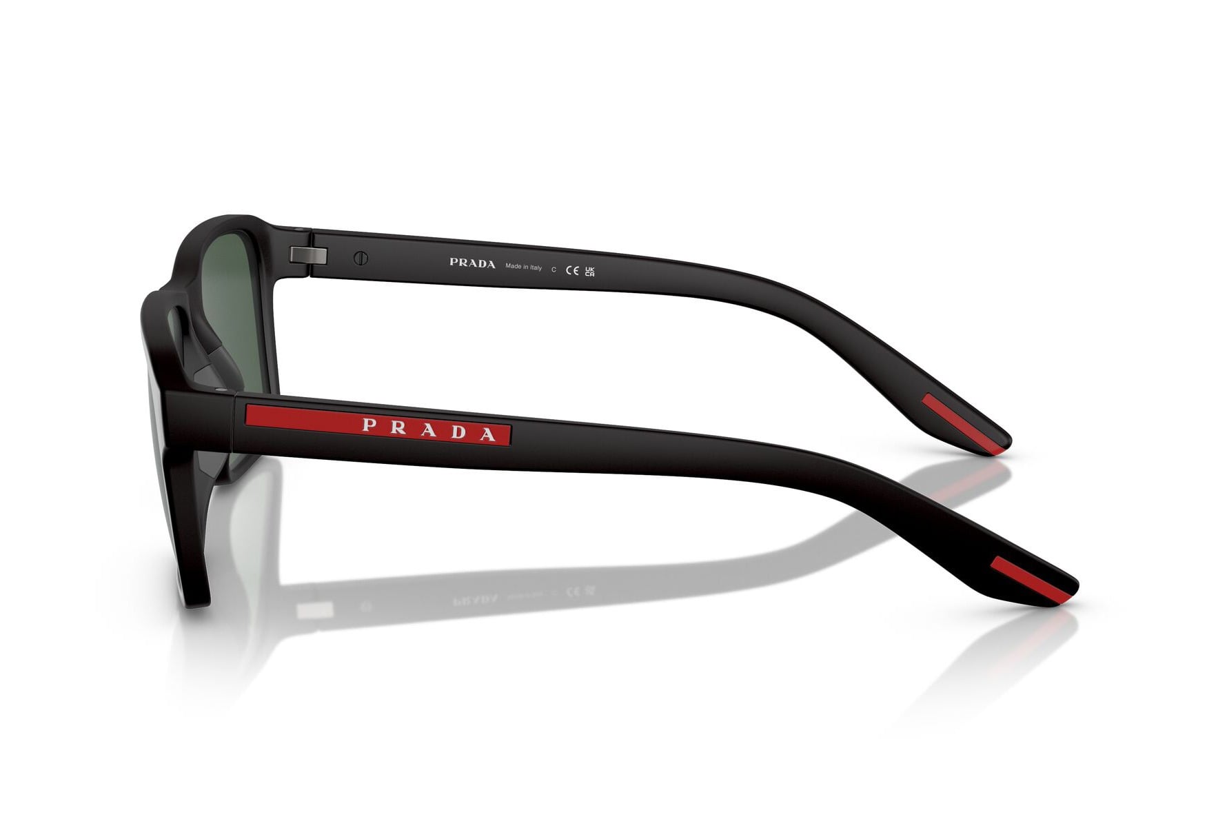 Prada 0PS05YS Sunglass Black Male Full Shell Sunglass — Black frame — view 3