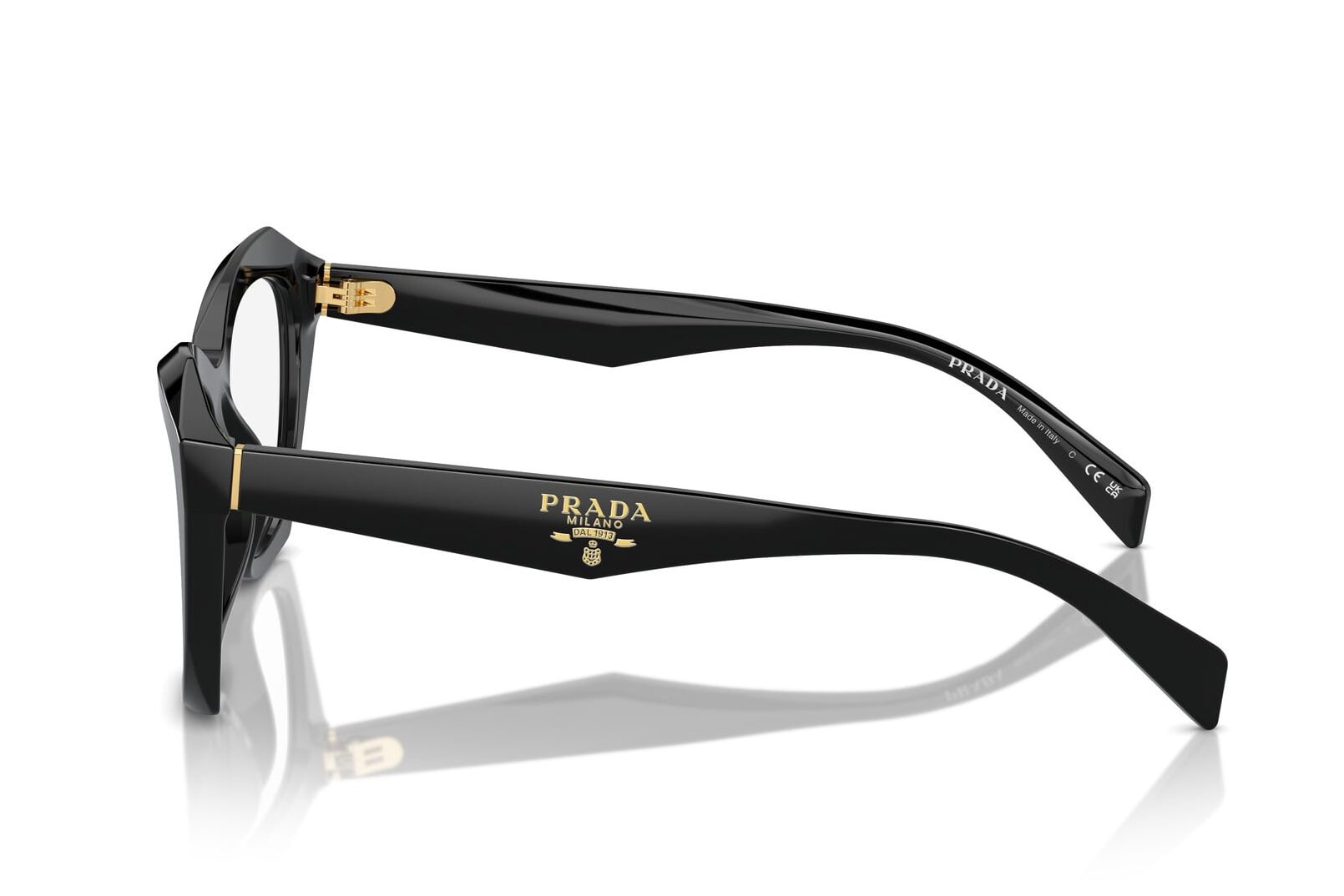 Prada 0PRA20V Frame Black Female Full Shell Frame — Black frame — view 3