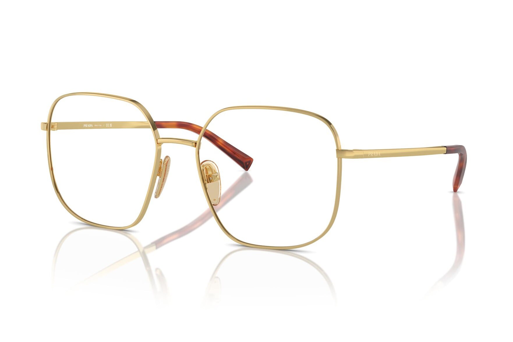 Prada 0PRA59V Frame Gold Unisex Full Metal Frame — Gold frame — view 1