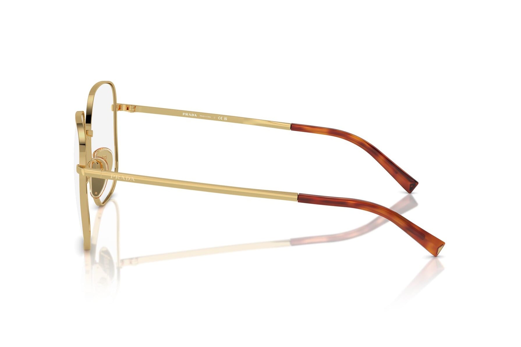 Prada 0PRA59V Frame Gold Unisex Full Metal Frame — Gold frame — view 3