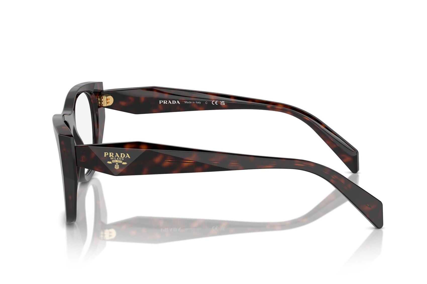 Prada 0PRA18V Frame Havana Female Full Shell Frame — Havana frame — view 3