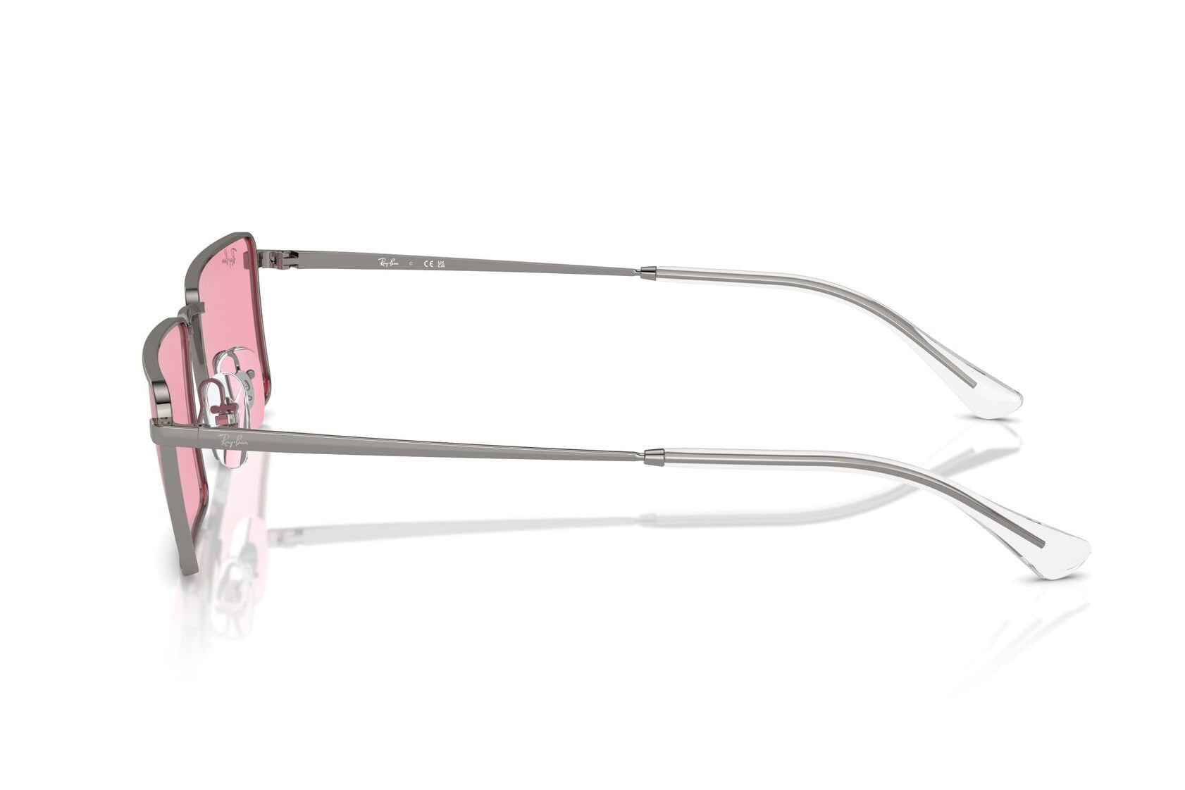 RAYBAN 0RB3741 00484 Sunglass — Gun Metal frame — view 3