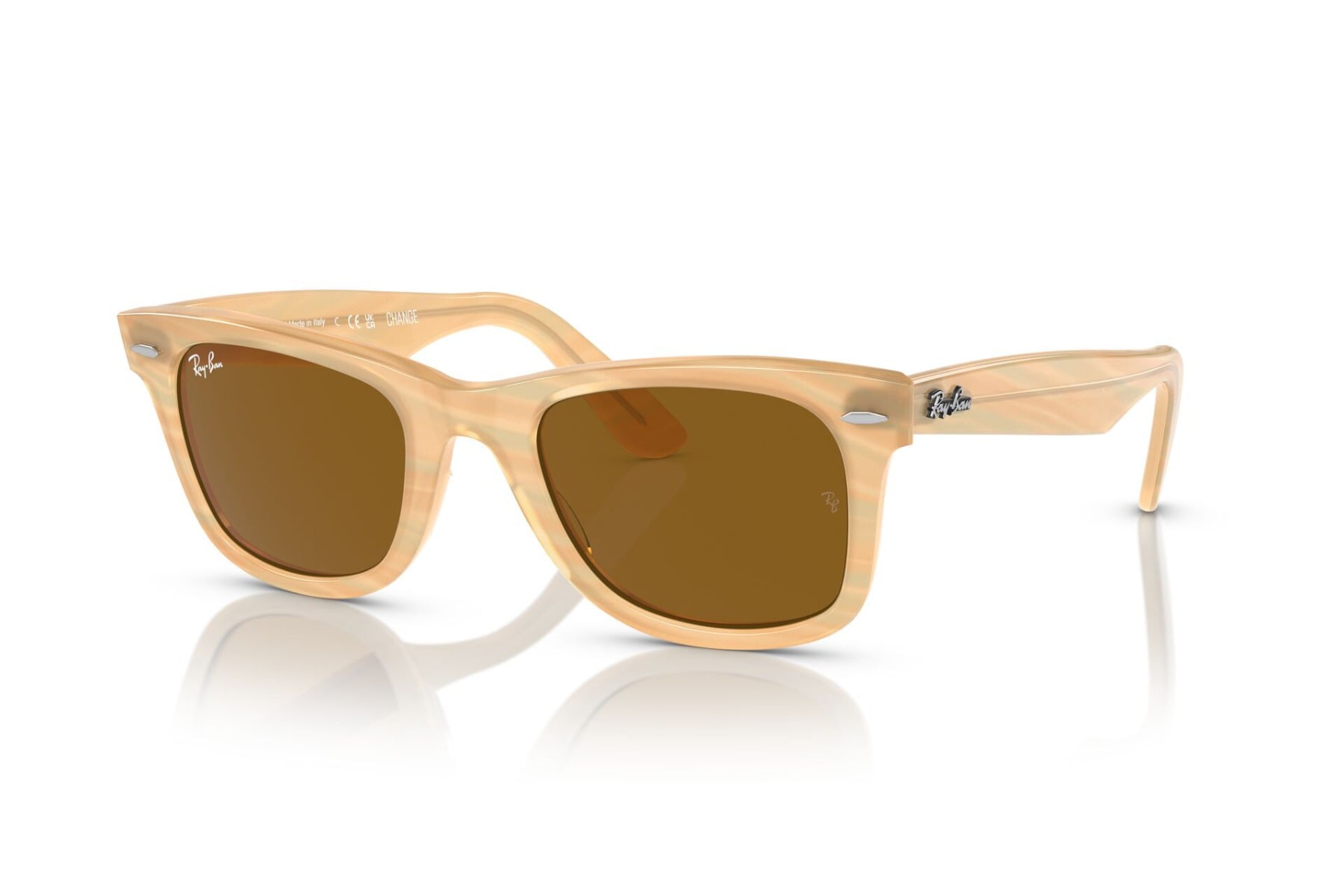 RAYBAN 0RB2140 1408/33 Sunglass — Transparent Brown frame — view 2