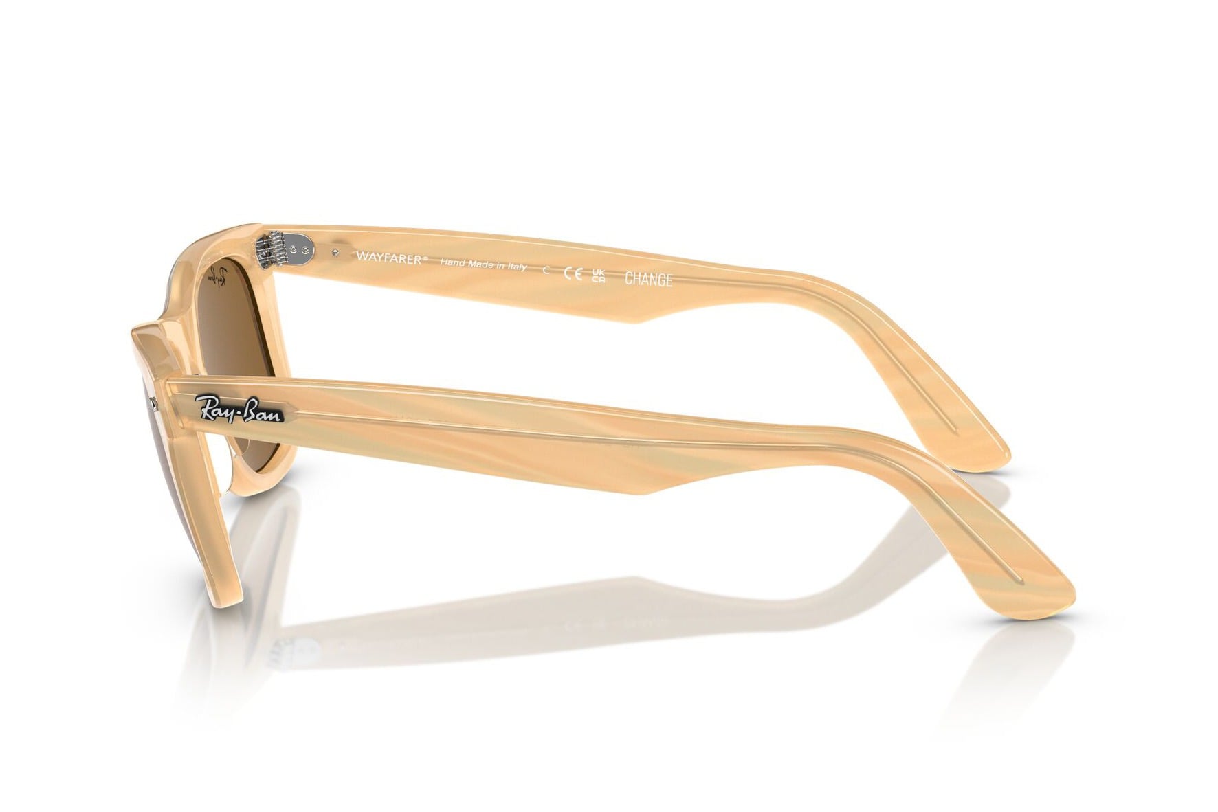RAYBAN 0RB2140 1408/33 Sunglass — Transparent Brown frame — view 3