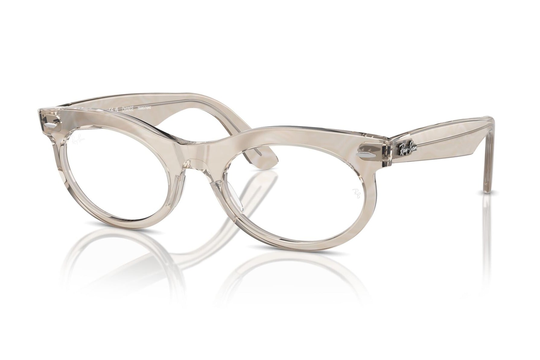 RAYBAN 0RB2242 1383GG Sunglass — Transparent Grey frame — view 3