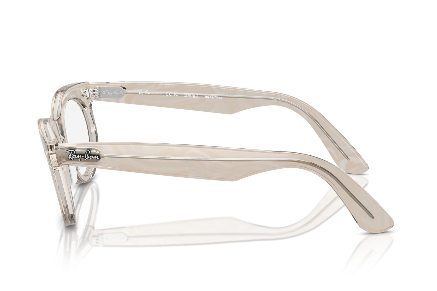 RAYBAN 0RB2242 1383GG Sunglass — Transparent Grey frame — view 2