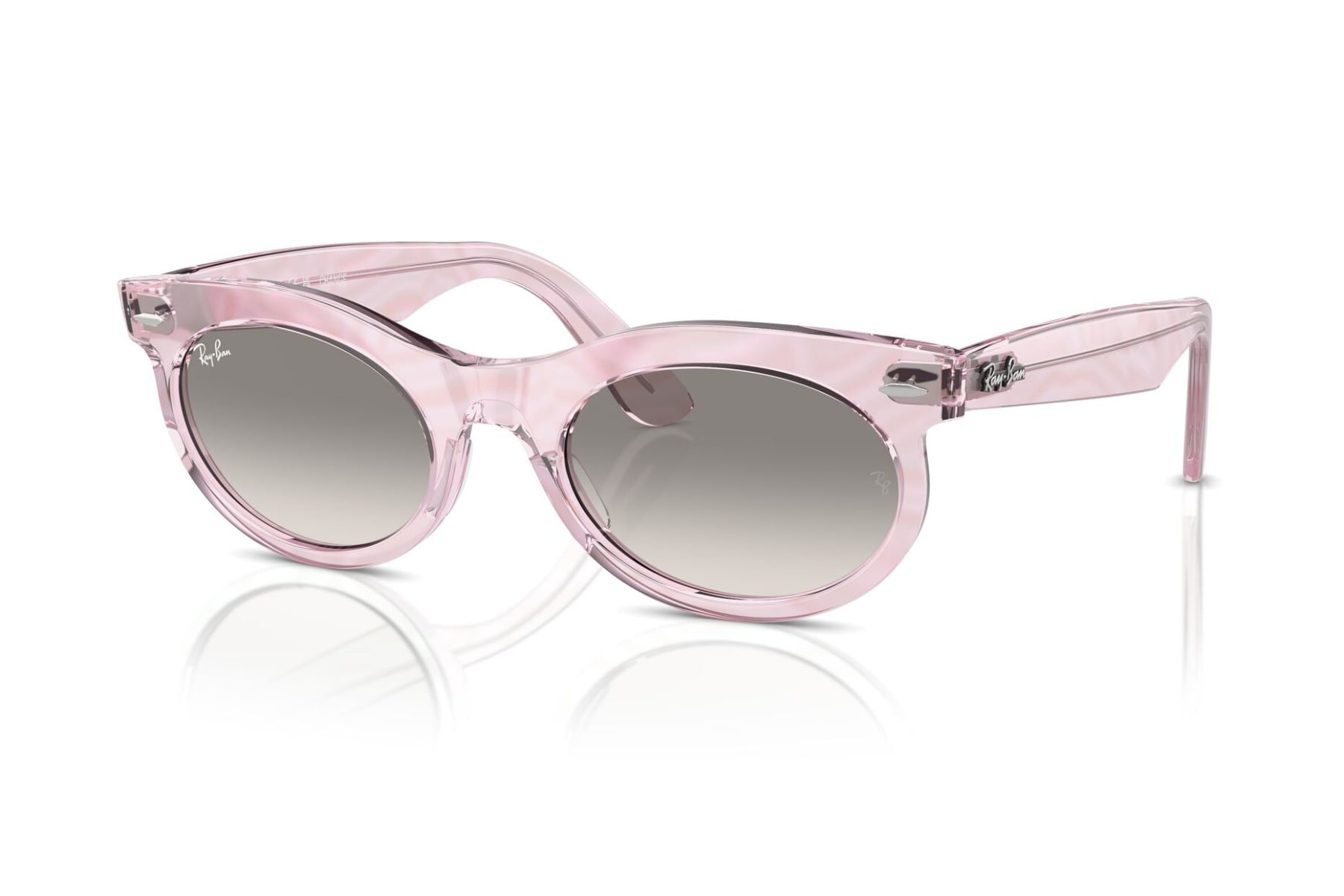 RAYBAN 0RB2242 138432 Sunglass — Transparent Purple frame — view 3