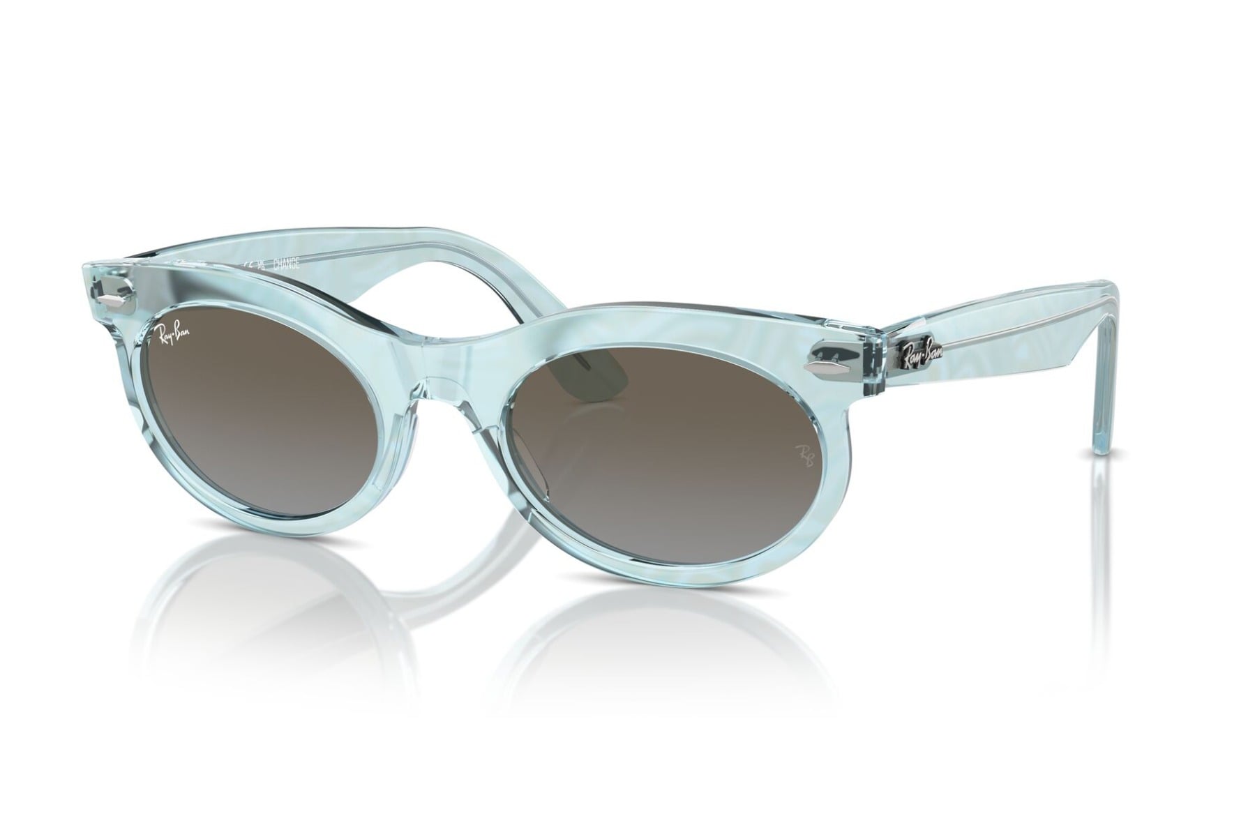 RAYBAN 0RB2242 138596 Sunglass — Transparent Blue frame — view 3