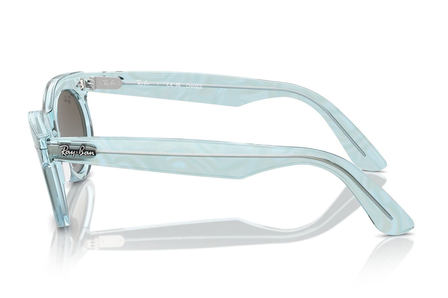 RAYBAN 0RB2242 138596 Sunglass — Transparent Blue frame — view 2