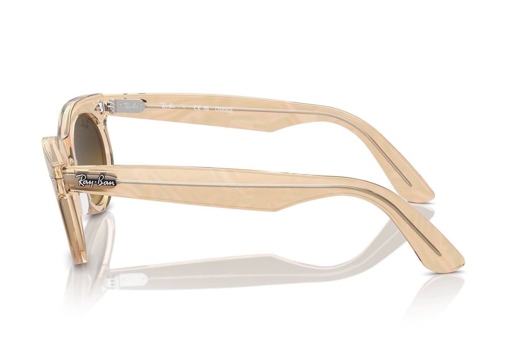 RAYBAN 0RB2242 138685 Sunglass — Transparent Brown frame — view 3