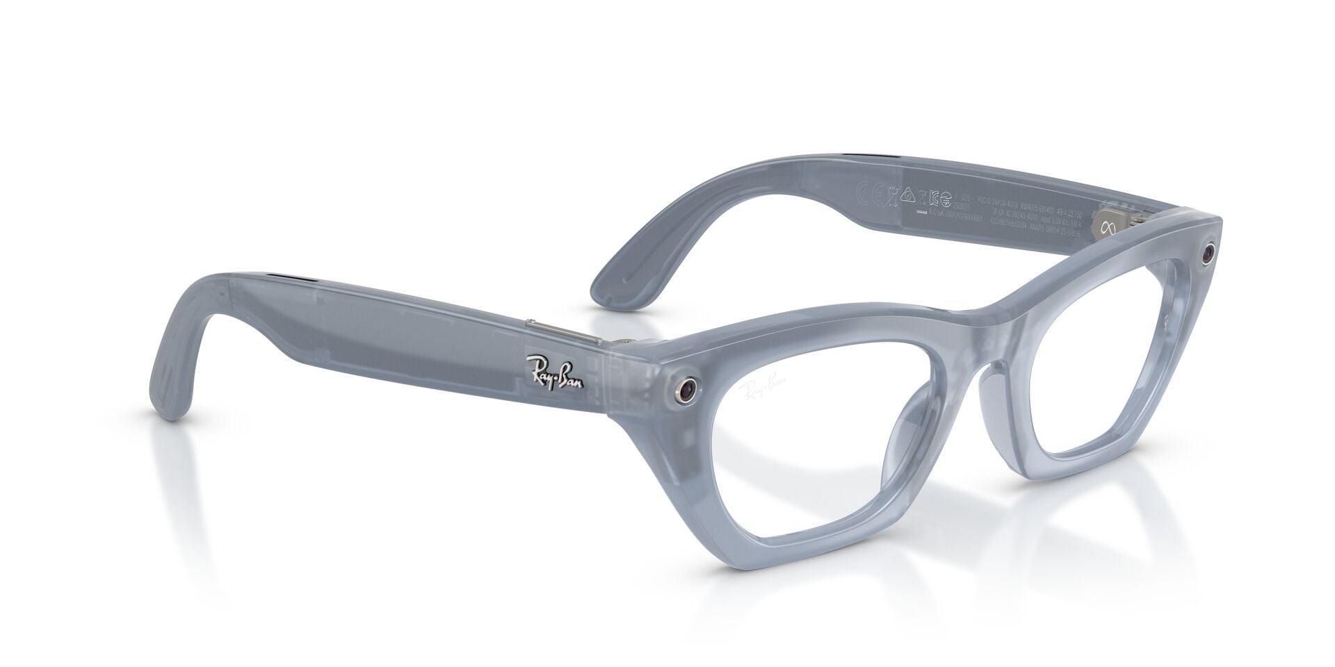 RAYBAN META GEN 3 RW4015 691410 Sunglass — Transparent Grey frame — view 3