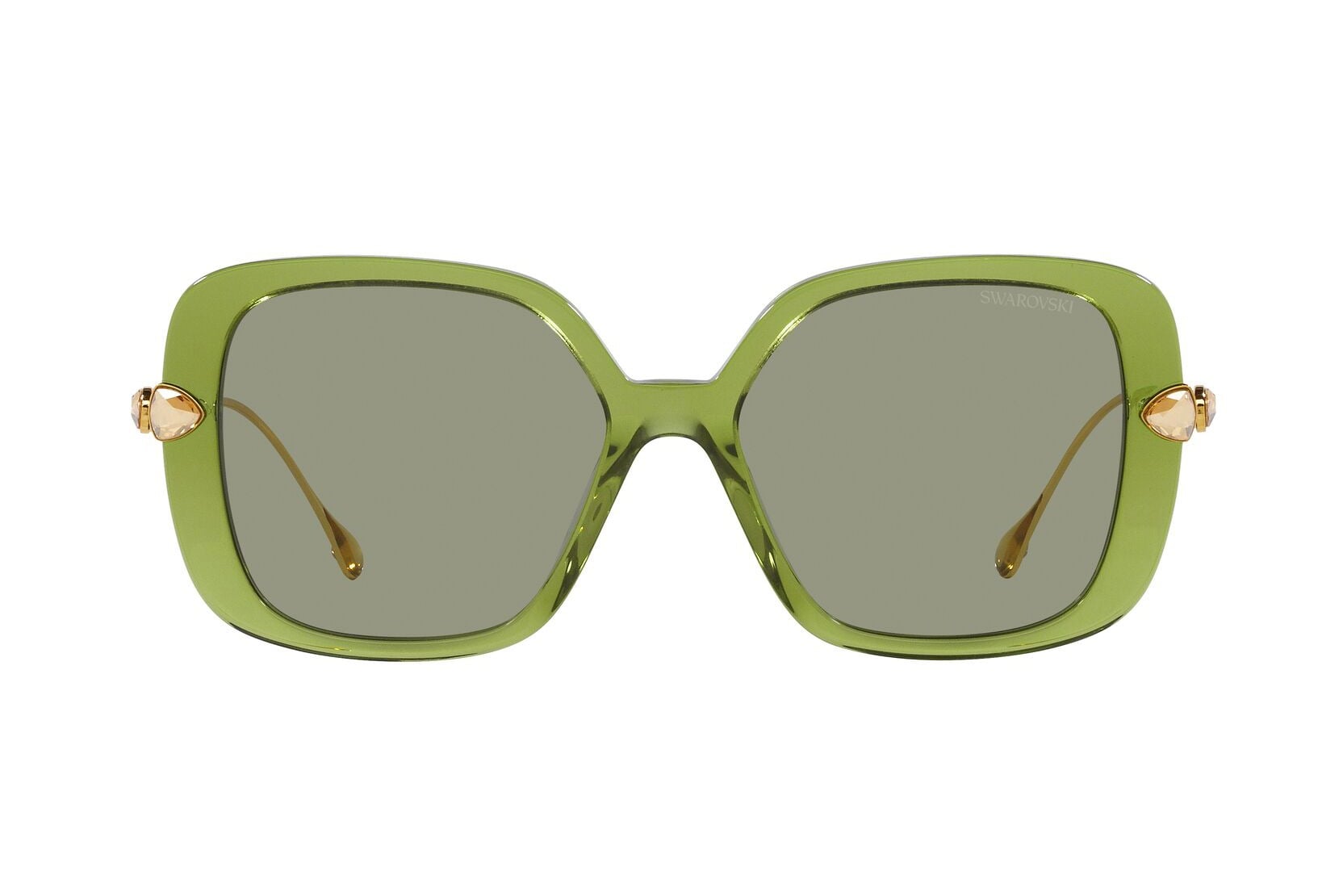 SWAROVSKI 0SK6011 30022 Sunglass — Transparent Green frame — view 2