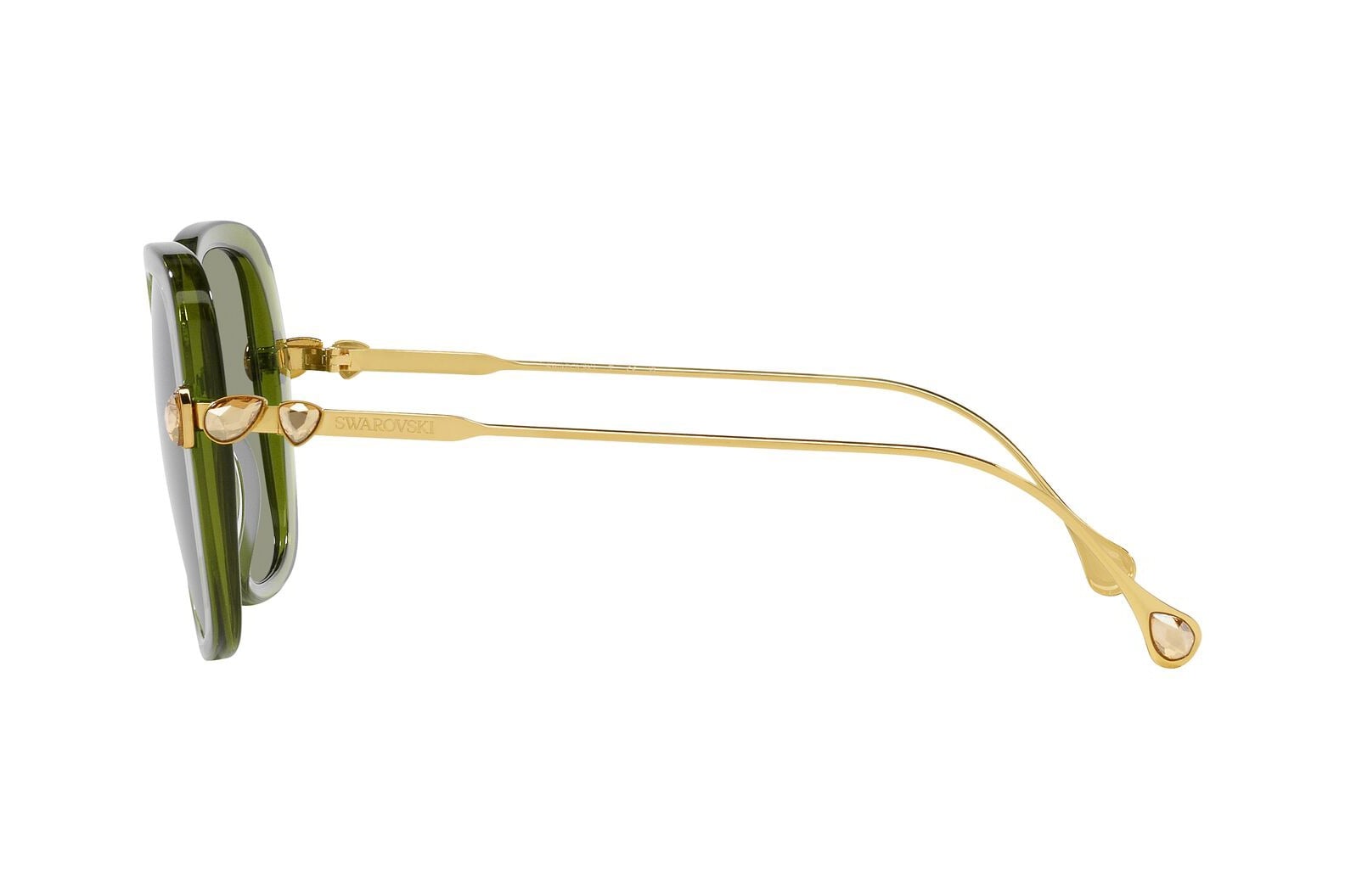 SWAROVSKI 0SK6011 30022 Sunglass — Transparent Green frame — view 3