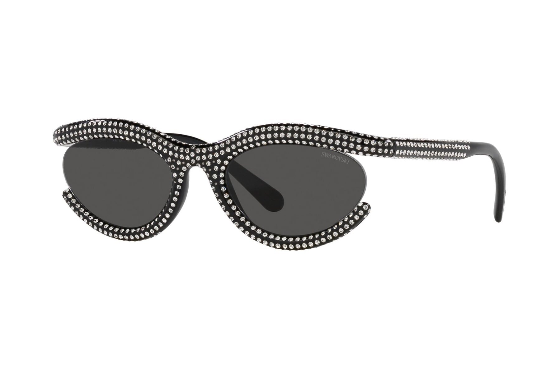 SWAROVSKI 0SK6006 100187 Sunglass — Black frame — view 3