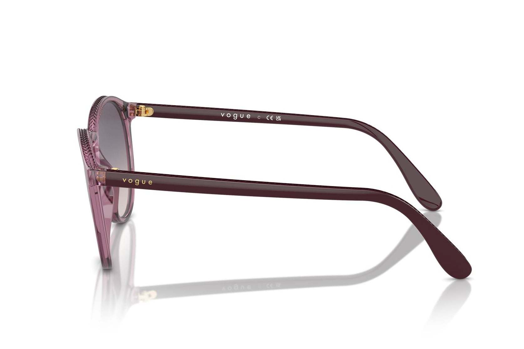 VOGUE 0VO5544SI 276136 Sunglass — Transparent Purple frame — view 3