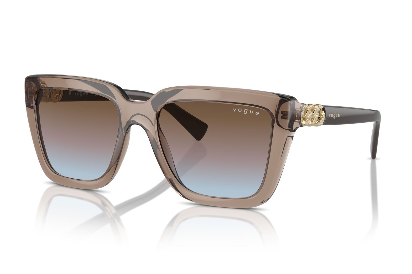 VOGUE 0VO5575SB 294048 Sunglass — Transparent Brown frame — view 1