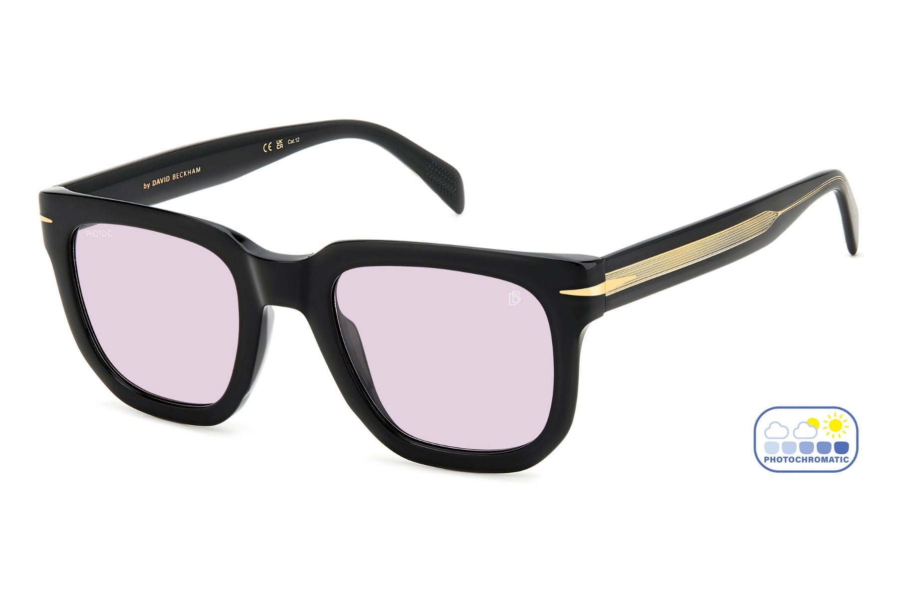 David Beckham DB 7118/S Sunglass Black Male Full Shell Sunglass — view 1