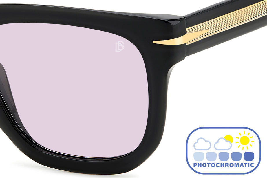 David Beckham DB 7118/S Sunglass Black Male Full Shell Sunglass — view 3