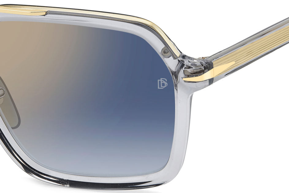 DAVID BECKHAM DB 7128/S FT31V Sunglass — Transparent Grey frame — view 3