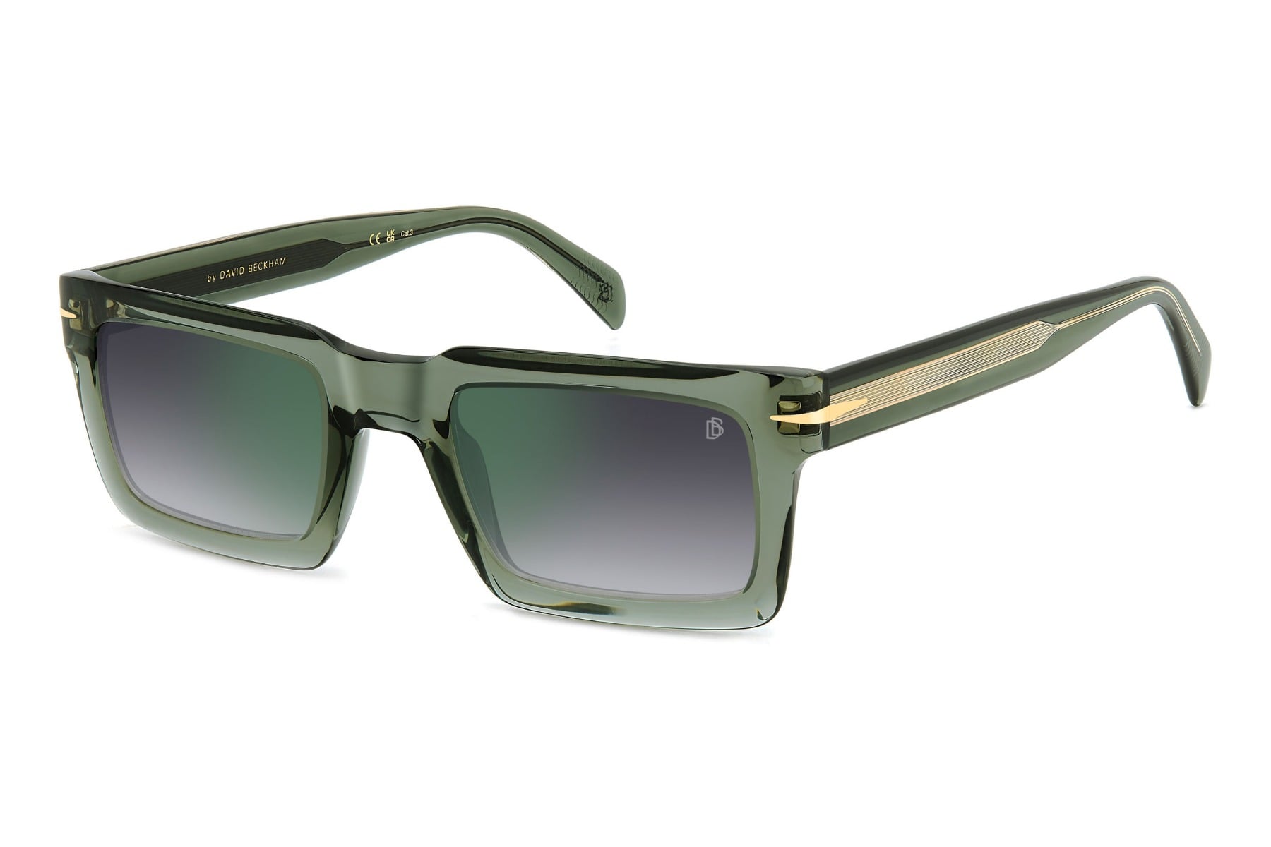 DAVID BECKHAM DB 7126/S IEDNU Sunglass — Transparent Green frame — view 1