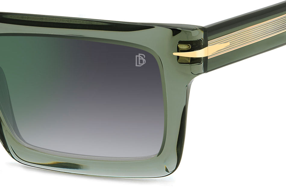 DAVID BECKHAM DB 7126/S IEDNU Sunglass — Transparent Green frame — view 3