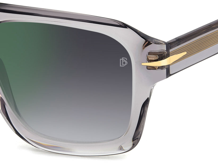 DAVID BECKHAM DB 7127/S KB7NU Sunglass — Transparent Grey frame — view 3