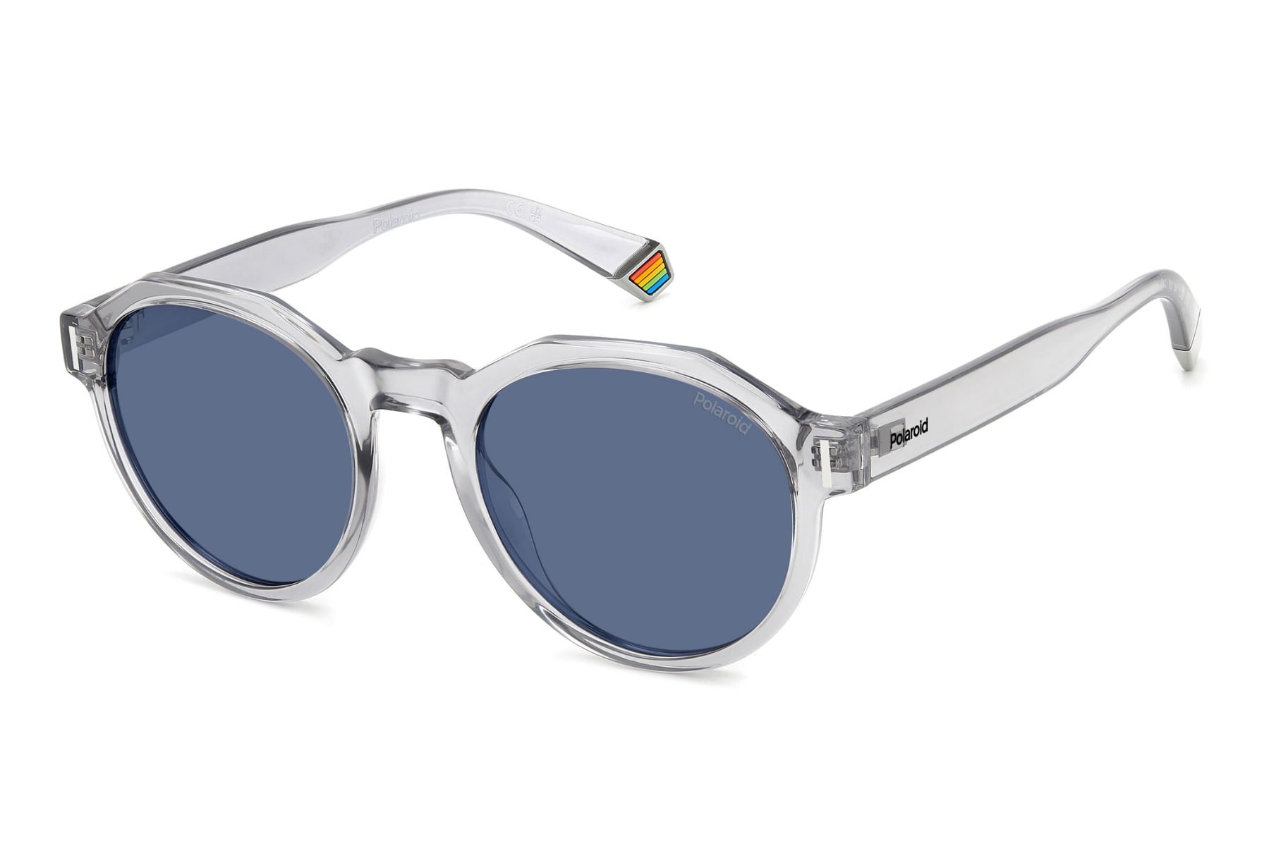 POLAROID PLD 6207/S KB7C3 Sunglass — Transparent Grey frame — view 1