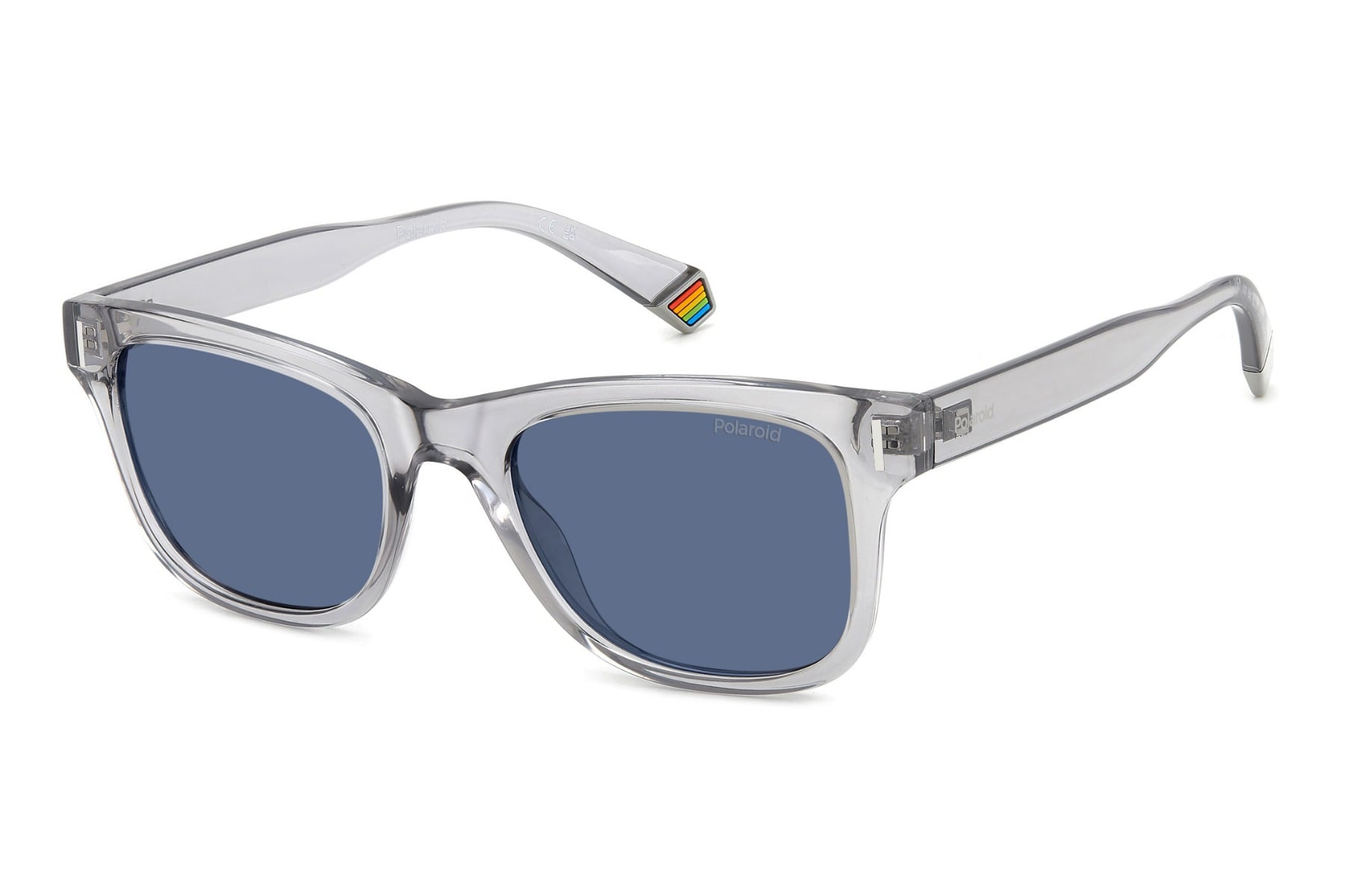 POLAROID PLD 6206/S KB7C3 Sunglass — Transparent Grey frame — view 1