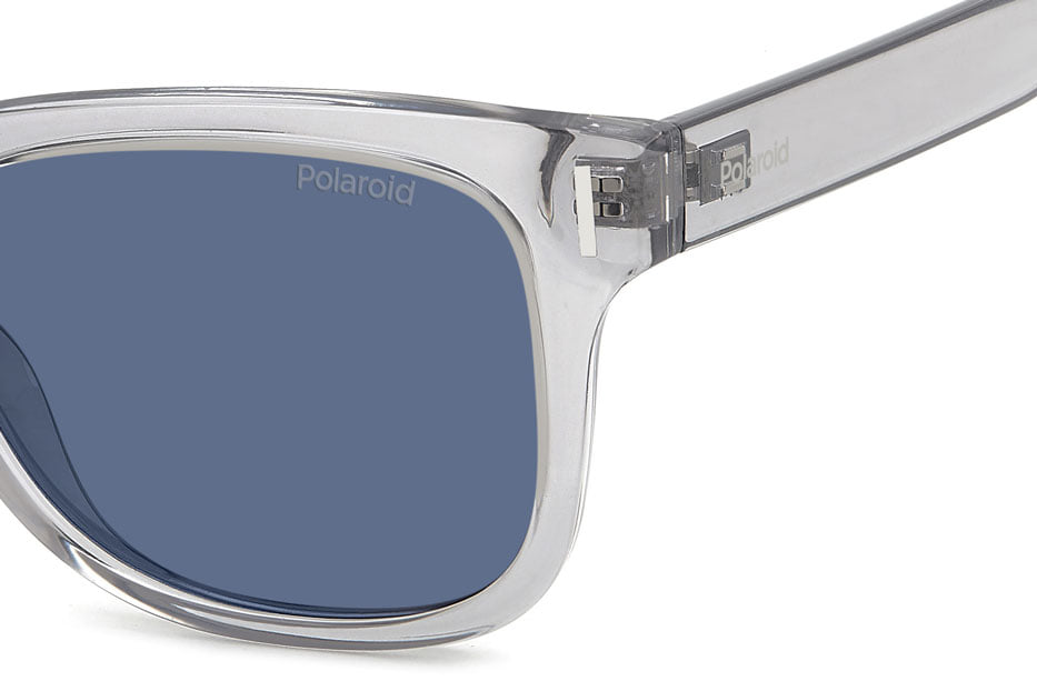 POLAROID PLD 6206/S KB7C3 Sunglass — Transparent Grey frame — view 3