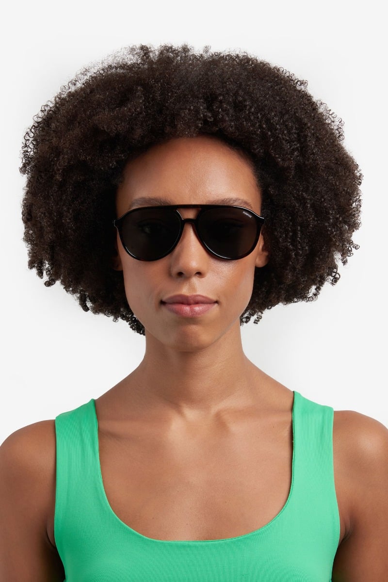 POLAROID PLD 4162/S 086UC Sunglass — Havana frame — view 4