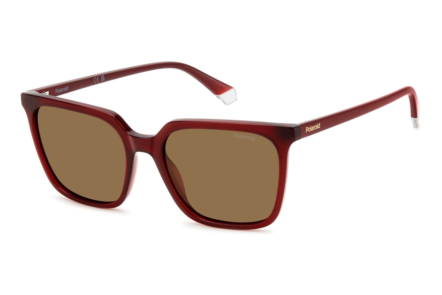POLAROID PLD 4163/S LHFSP Sunglass — Burgundy frame — view 1