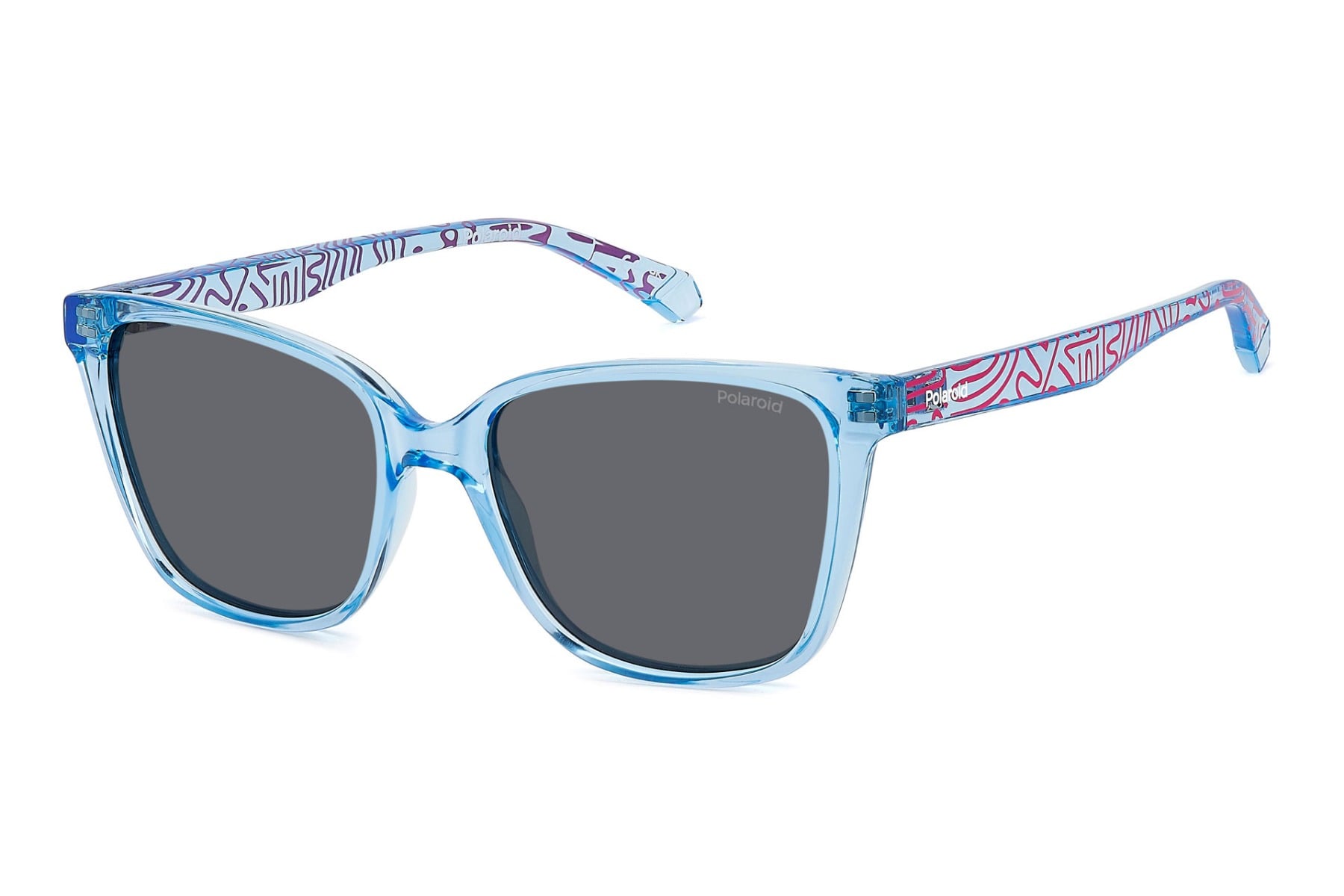 POLAROID PLD 8062/S MVUM9 Sunglass — Transparent Blue frame — view 1