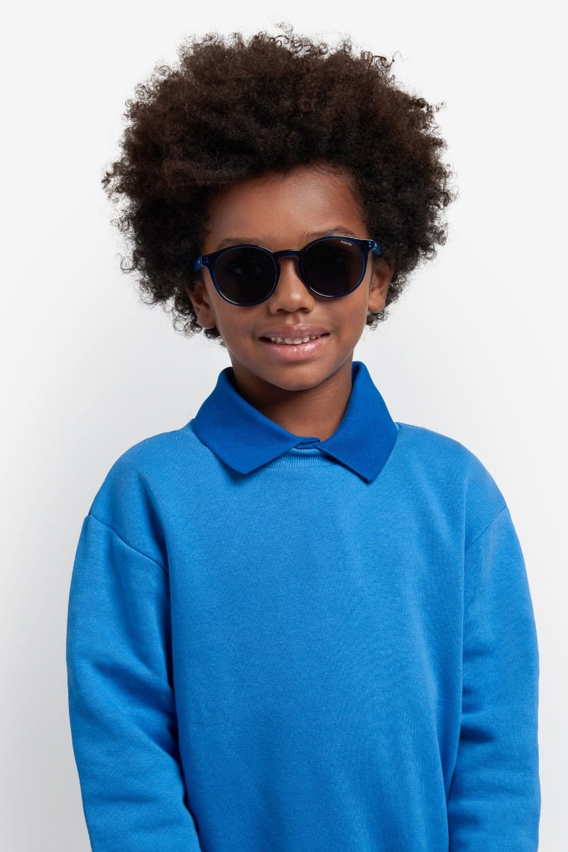 POLAROID PLD 8061/S ZX9M9 Sunglass — Blue frame — view 4