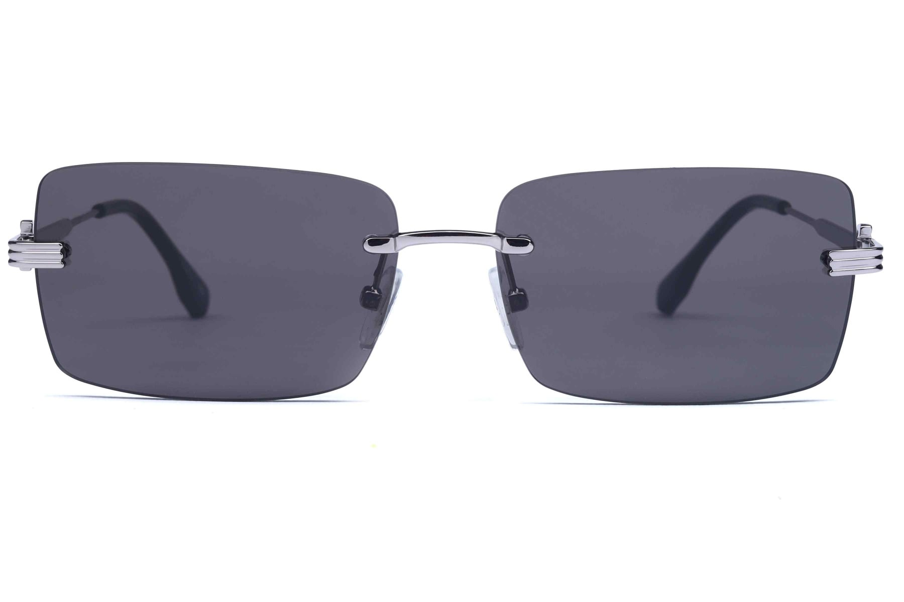 Inspira AK25020 Sunglass Gun Metal Male RimLess Metal — Gun Metal frame